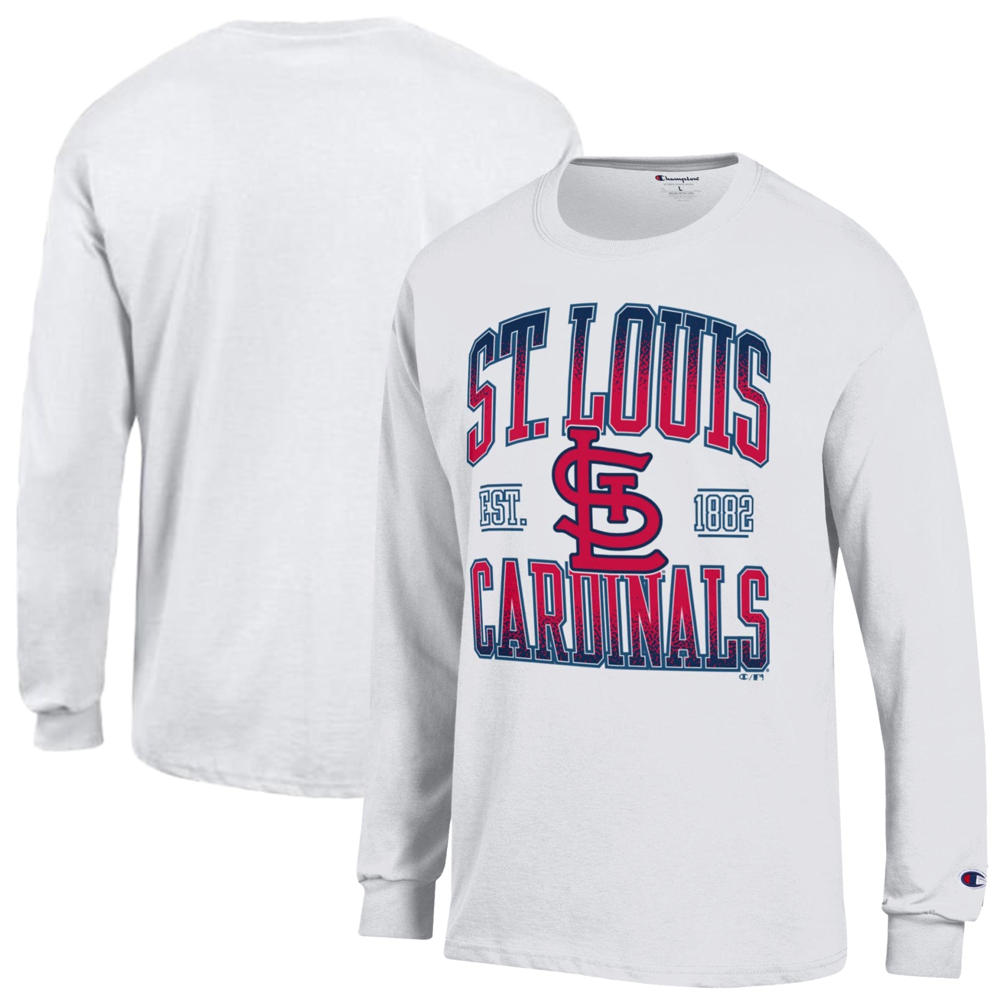 Men's Champion  White St. Louis Cardinals Jersey Long Sleeve T-Shirt