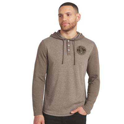 St. Louis Cardinals Darius Rucker Collection by Fanatics Knit Hooded Henley Long Sleeve T-Shirt - Tan/Brown