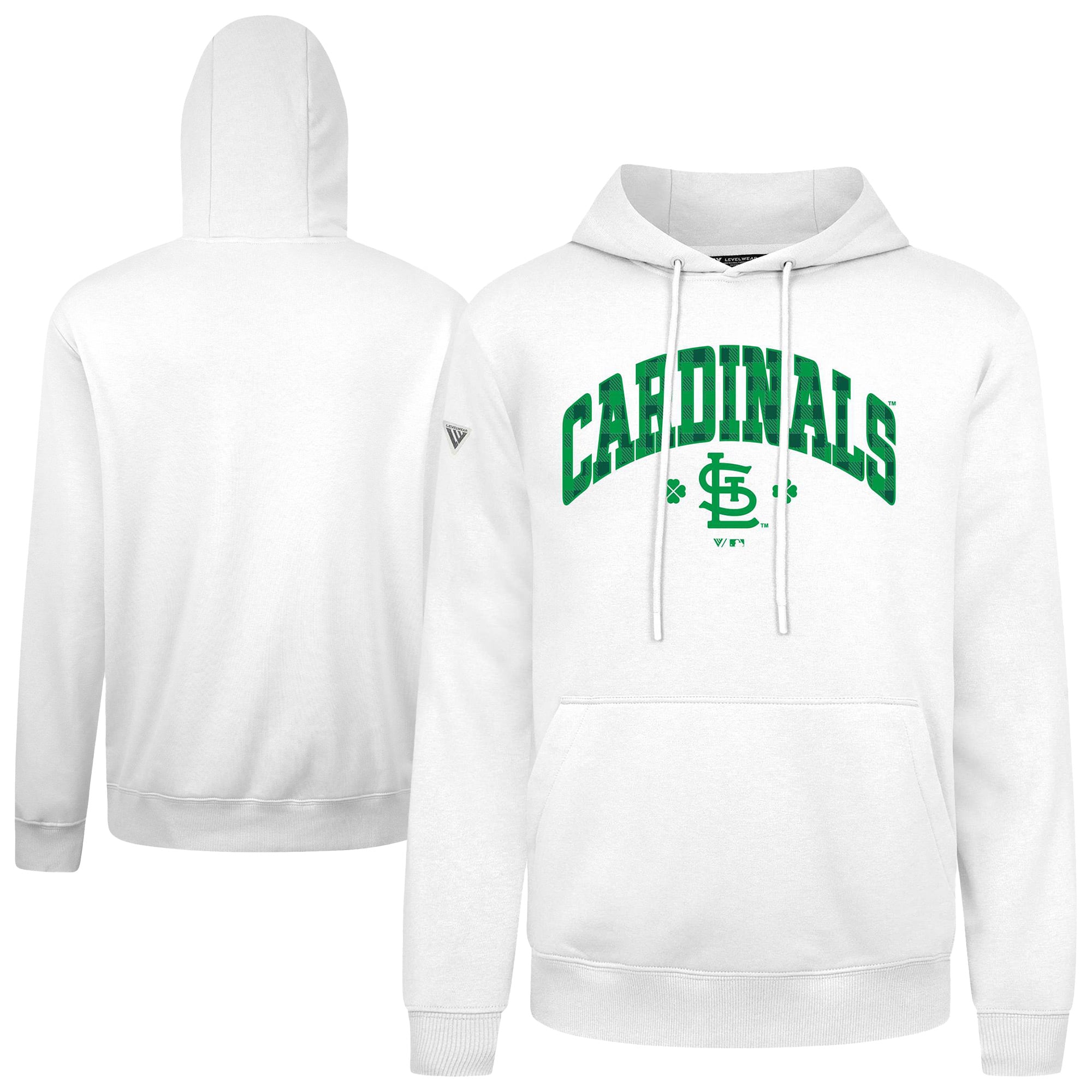 Men's Levelwear St. Louis Cardinals Patrick's Day Podium Plaid Pullover Hoodie
