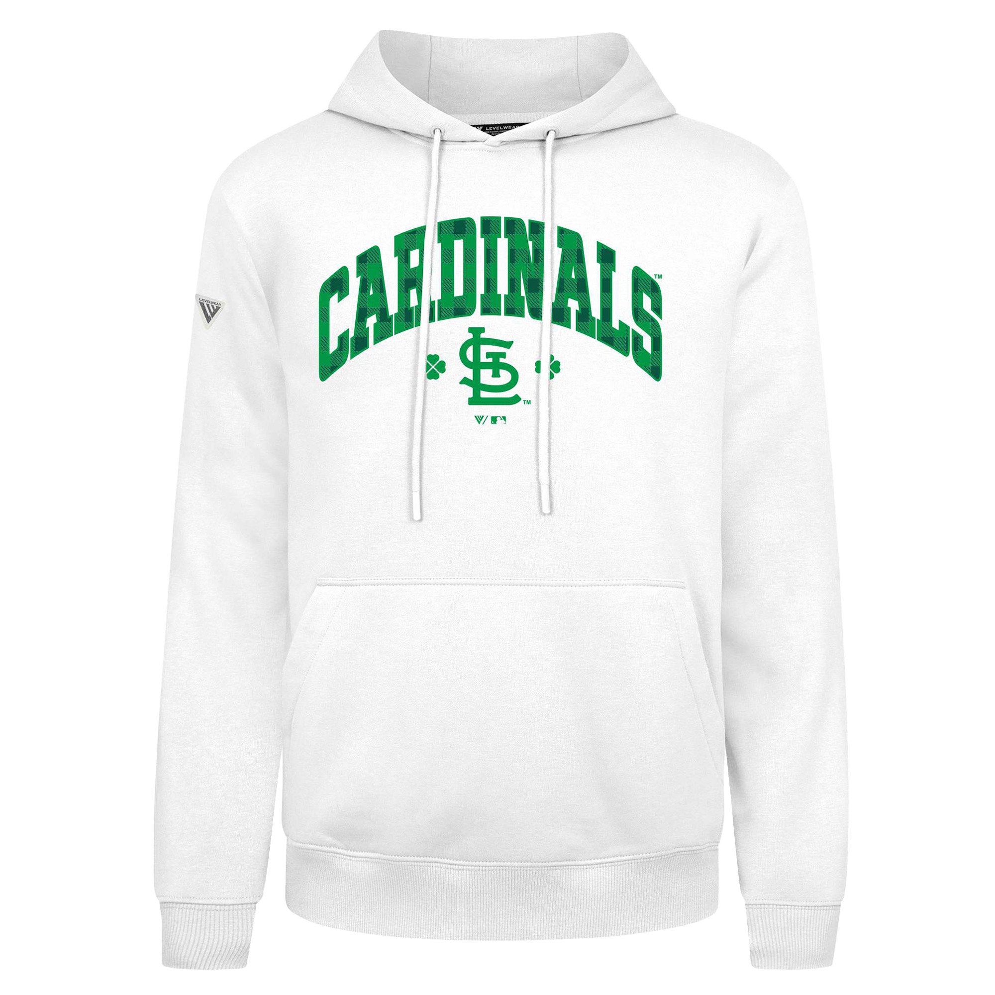 Men's Levelwear St. Louis Cardinals Patrick's Day Podium Plaid Pullover Hoodie