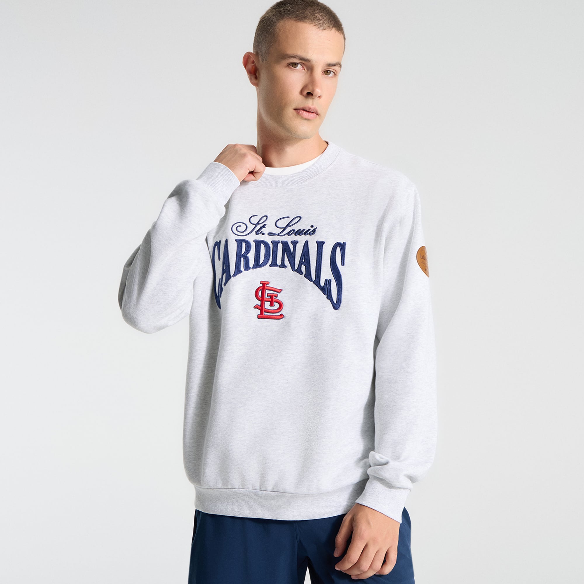 Men's lululemon Heathered Core Ultra Light Grey St. Louis Cardinals Steady State Sweatshirt