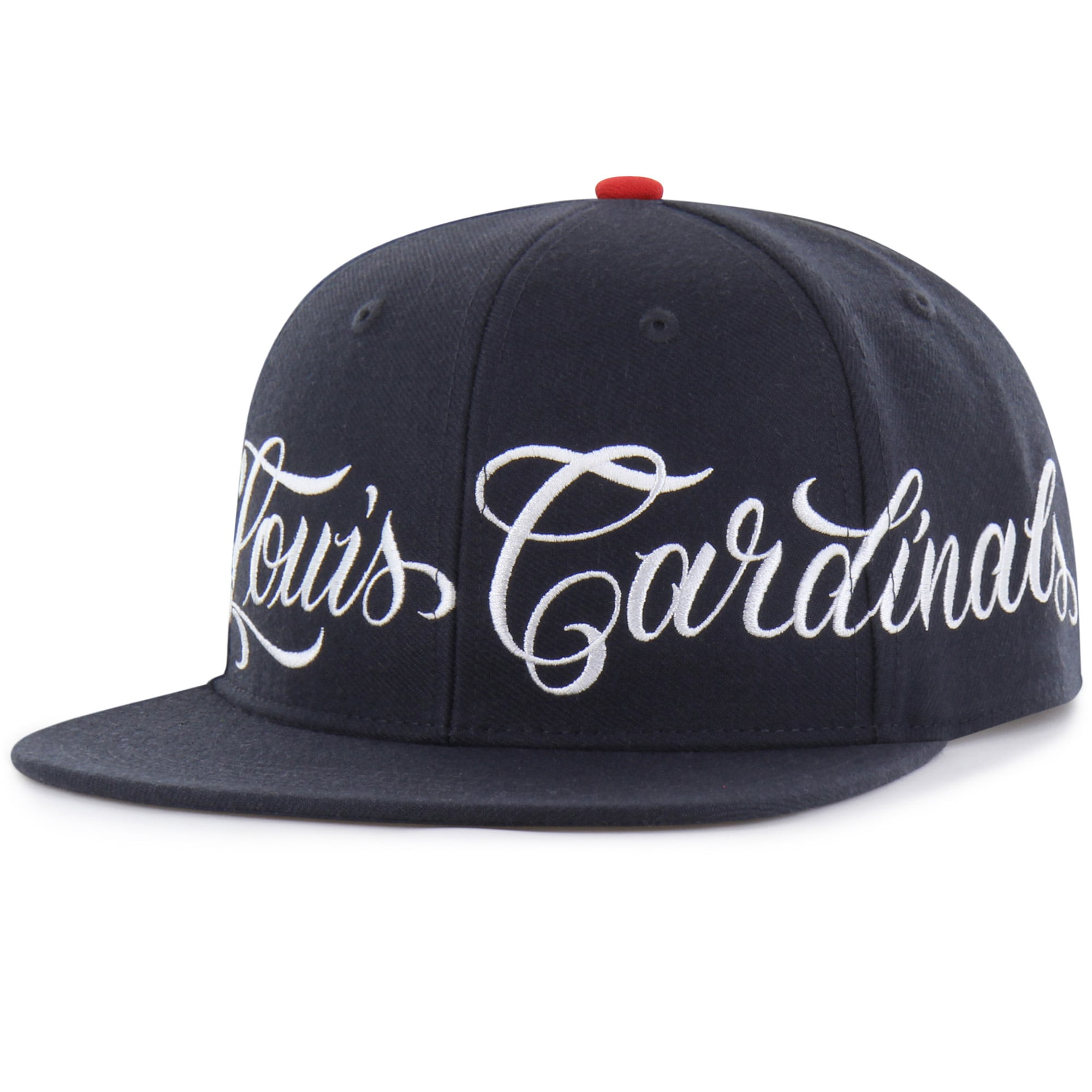 Men's Mister Cartoon x '47 Red St. Louis Cardinals Wrap Script Captain Snapback Hat
