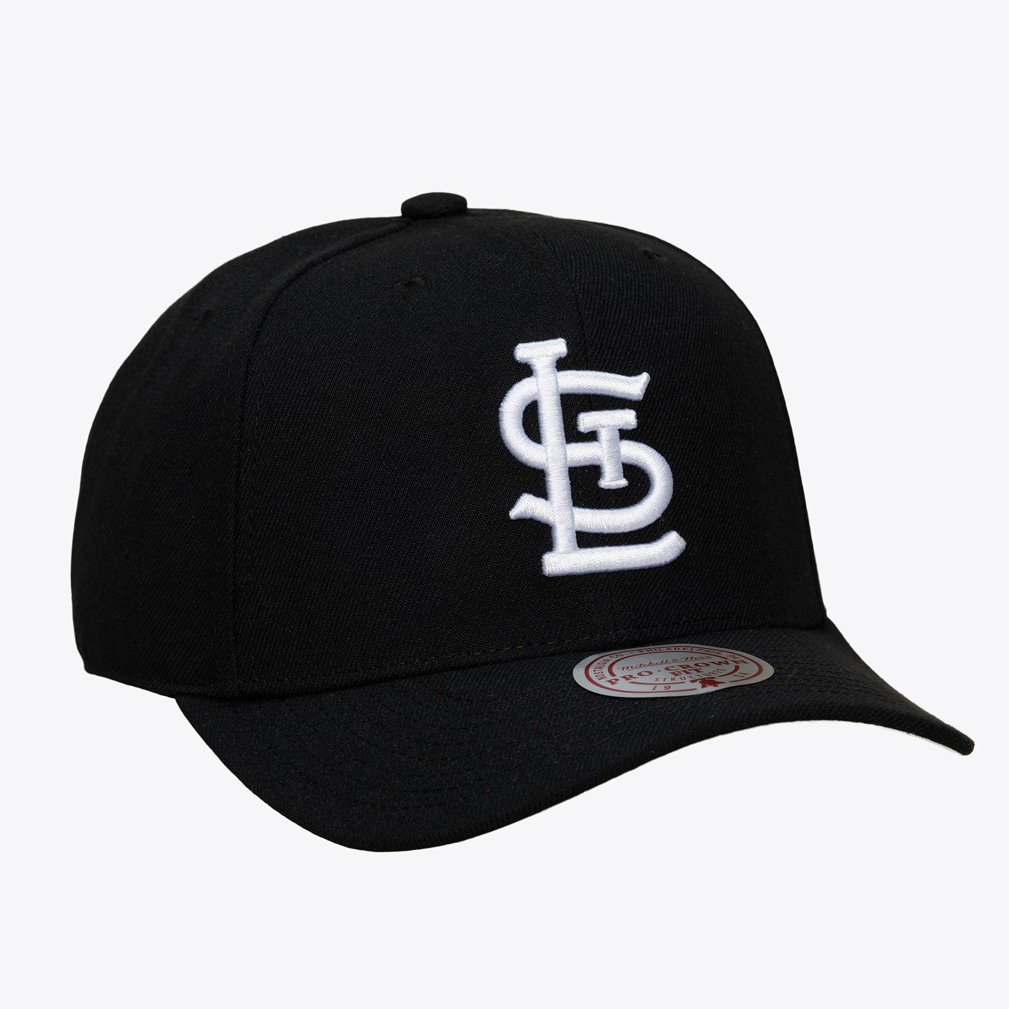 Men's Mitchell & Ness Black St. Louis Cardinals Pro Crown Snapback