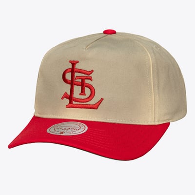  St. Louis Cardinals Mitchell & Ness Retro Roots Deadstock Cooperstown Adjustable Hat - Cream