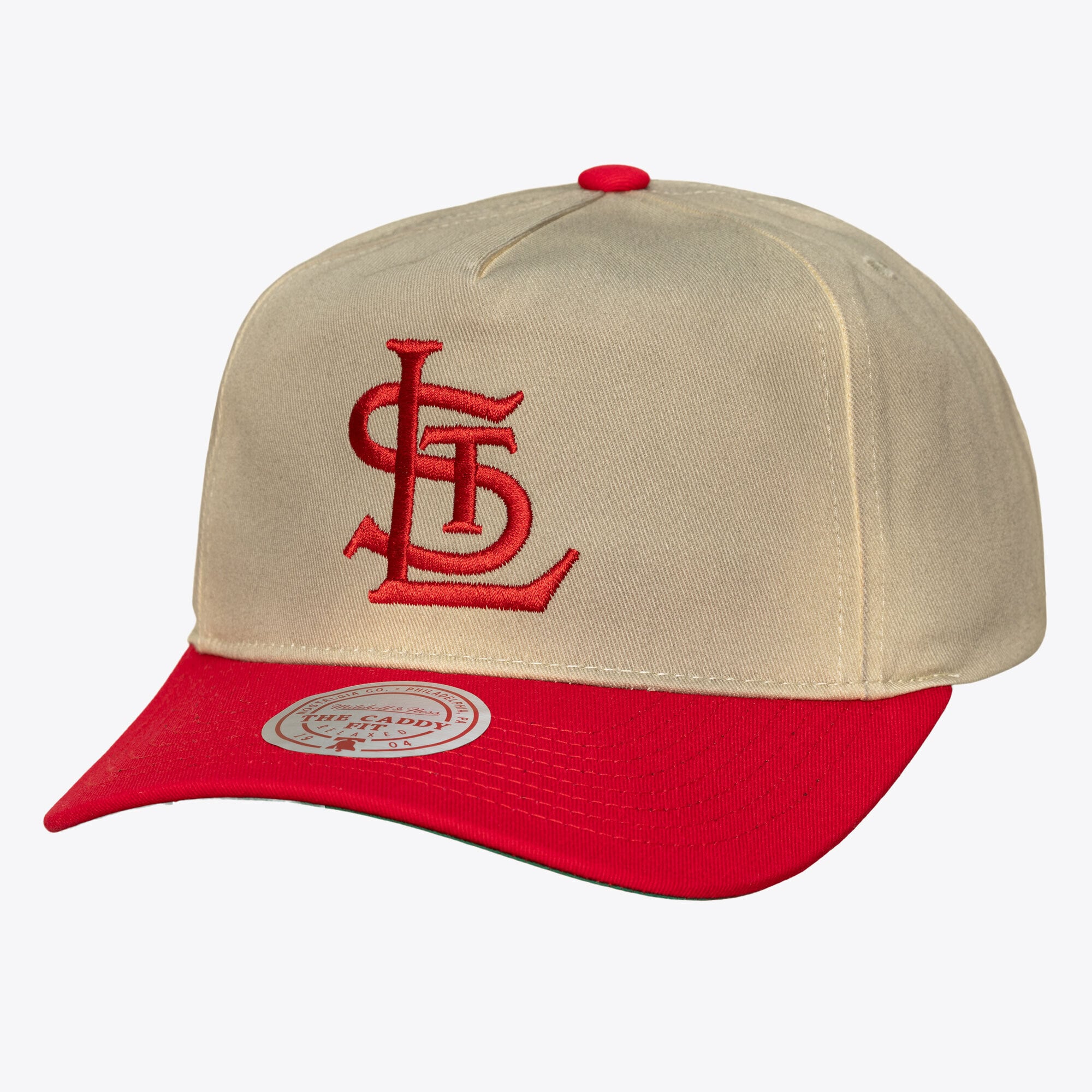 Men's Mitchell & Ness Cream St. Louis Cardinals Retro Roots Deadstock Cooperstown Snapback Hat