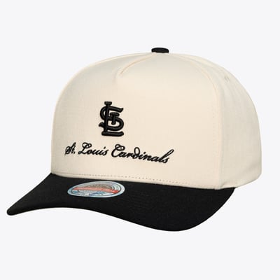  St. Louis Cardinals Mitchell & Ness Flawless Stretch Snapback Hat - Cream/Black