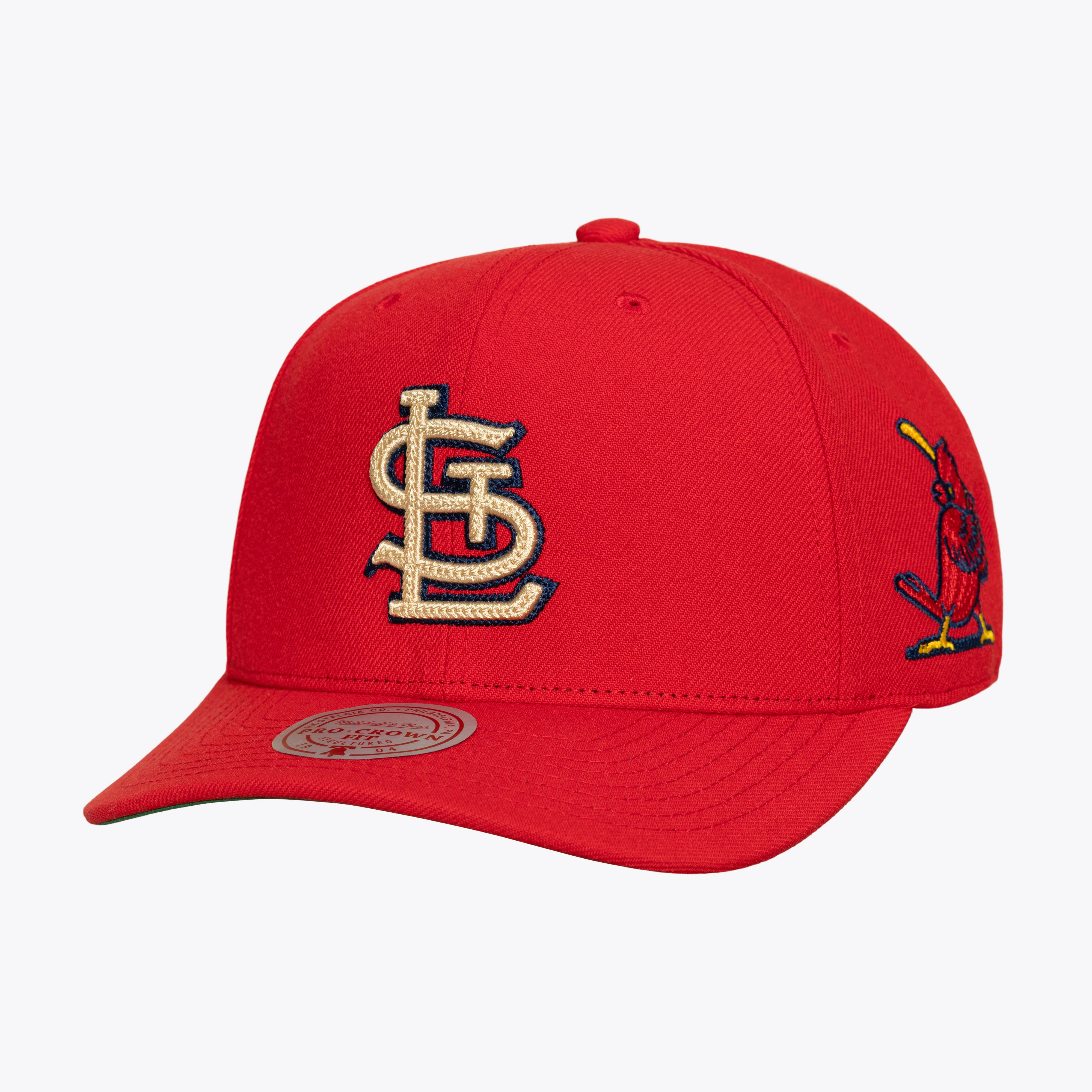 Men's Mitchell & Ness Red St. Louis Cardinals Secondary Pop Pro Snapback Hat