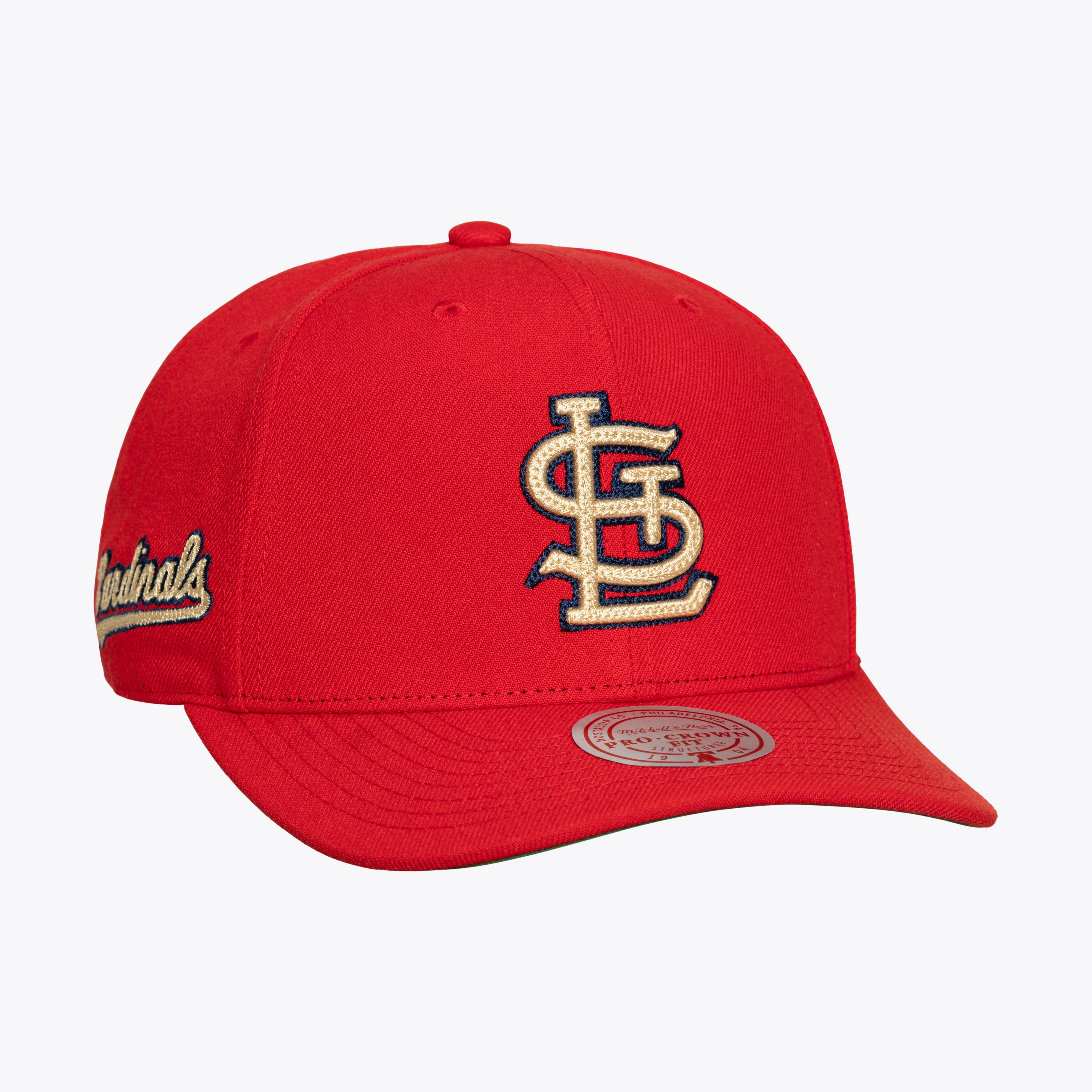 Men's Mitchell & Ness Red St. Louis Cardinals Secondary Pop Pro Snapback Hat