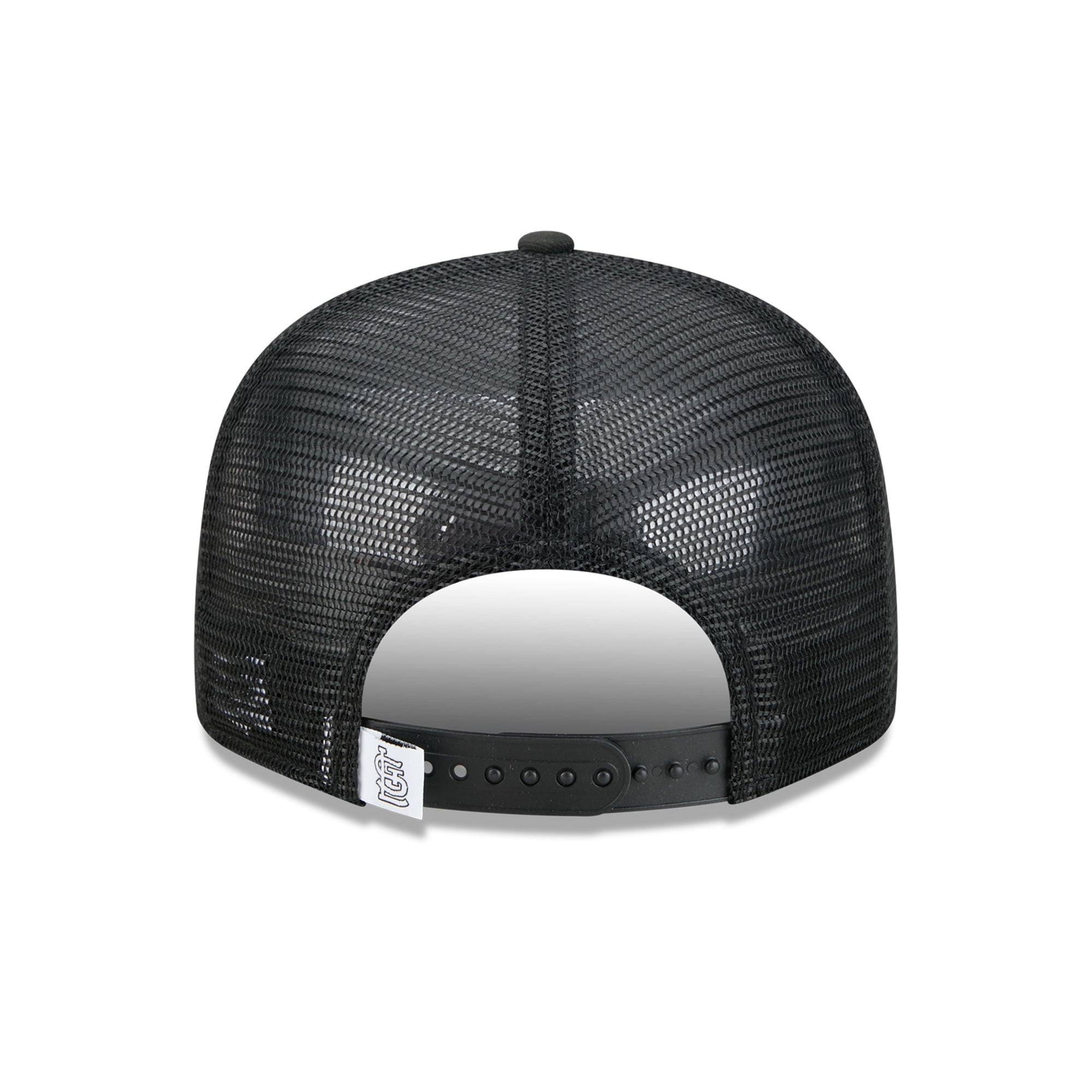 Casquette trucker ajustable New Era 9FIFTY noire pour homme, motif Cardinals de Saint-Louis