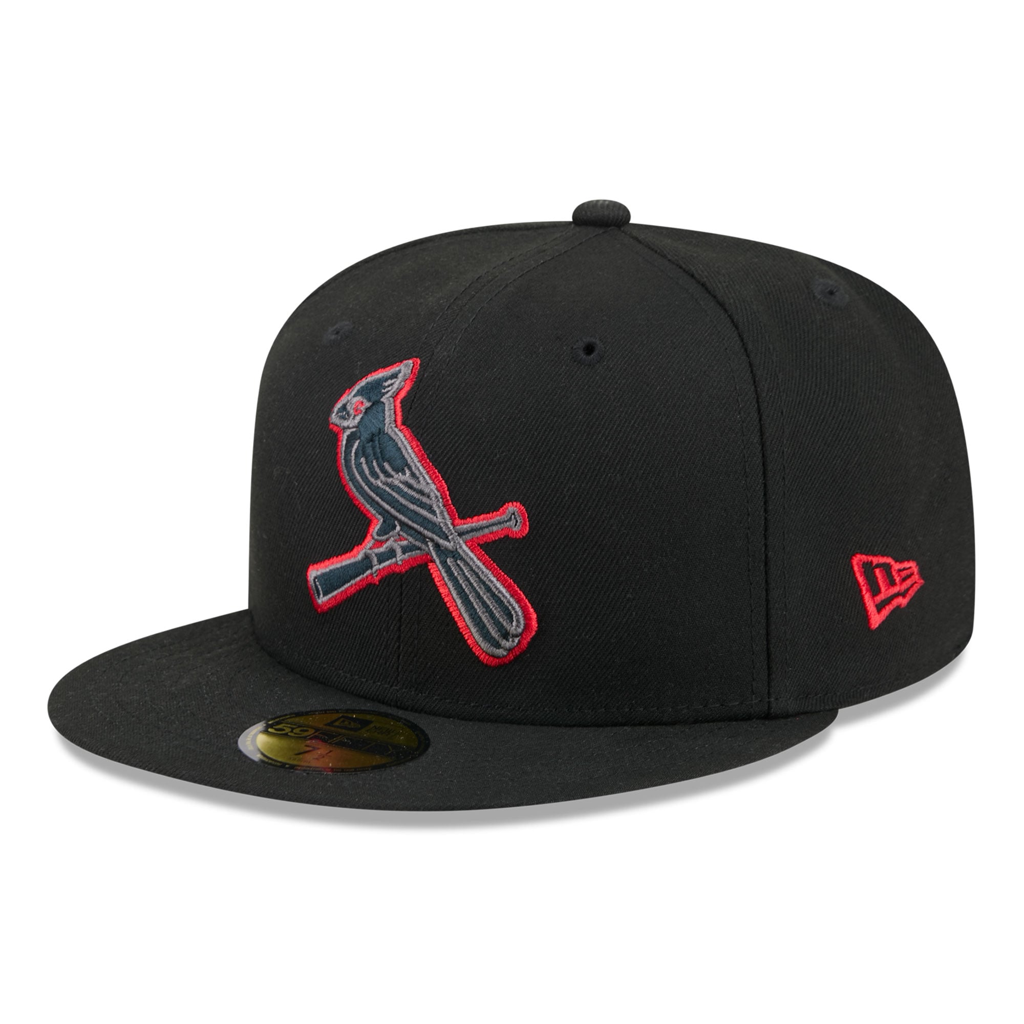 Casquette ajustée New Era 59FIFTY pour homme, noire, motif Cardinals de Saint-Louis.