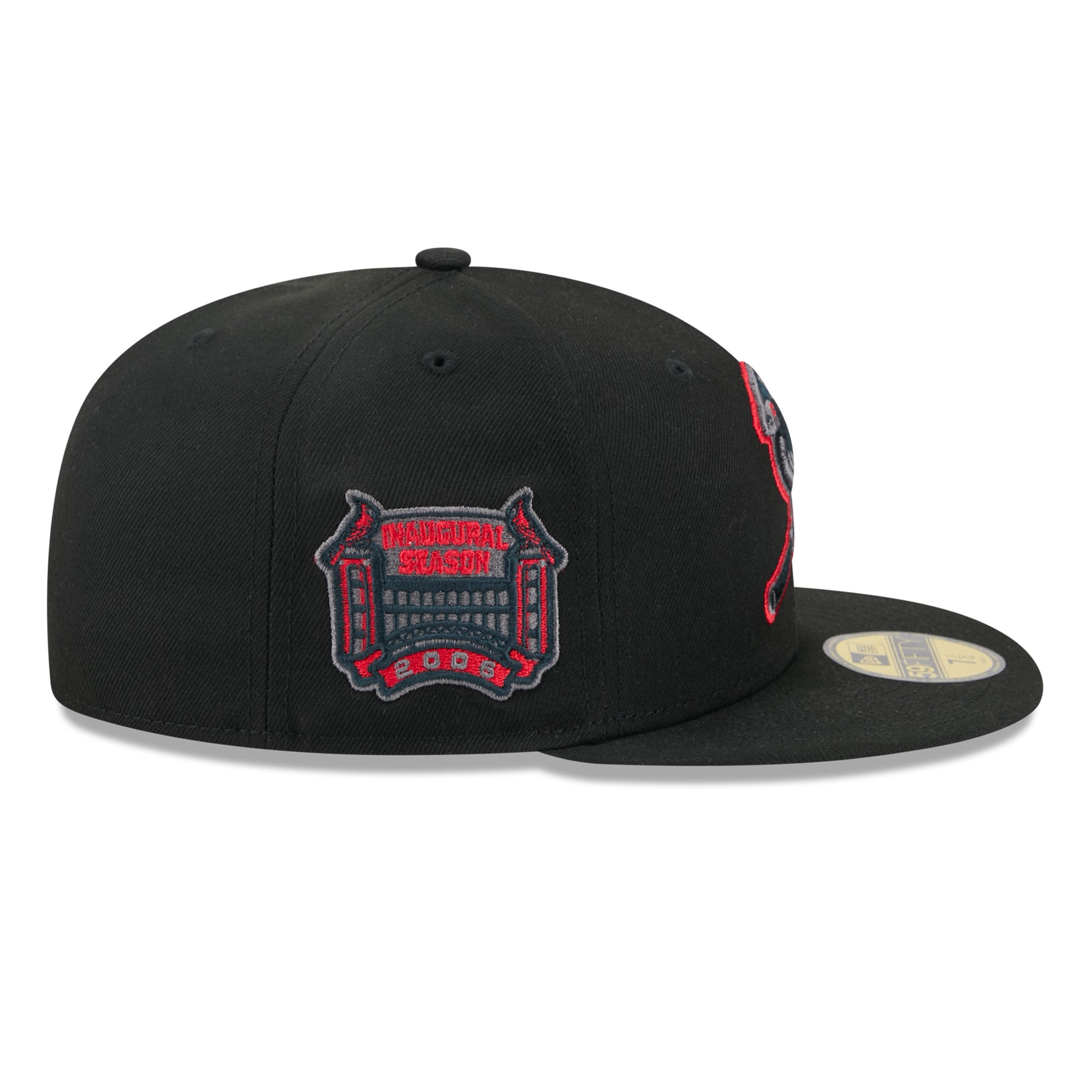 Casquette ajustée New Era 59FIFTY pour homme, noire, motif Cardinals de Saint-Louis.