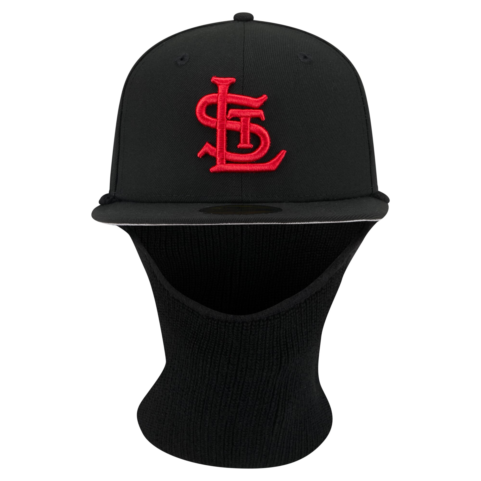 Men's New Era  Black St. Louis Cardinals Ski Mask 59FIFTY Fitted Hat