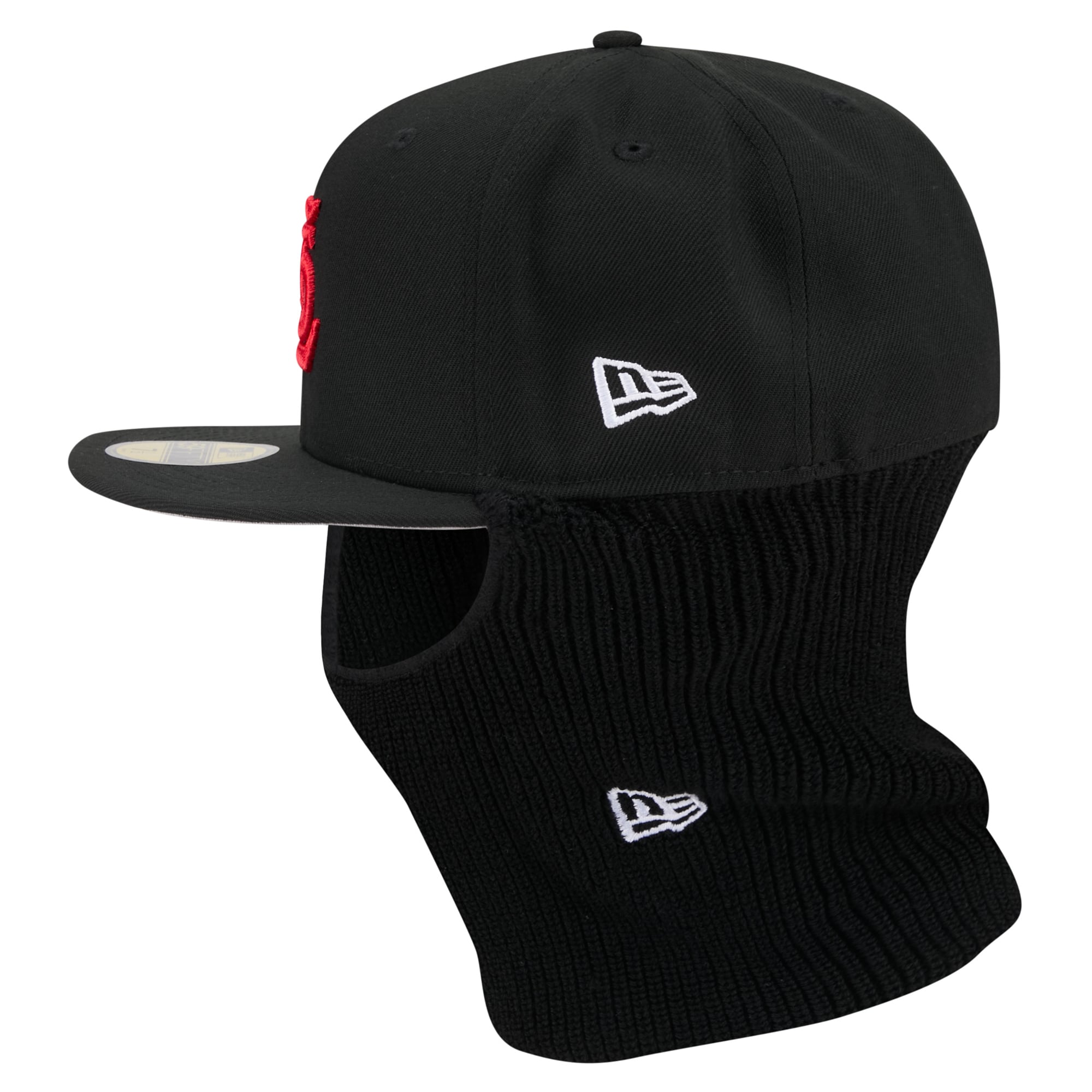 Men's New Era  Black St. Louis Cardinals Ski Mask 59FIFTY Fitted Hat