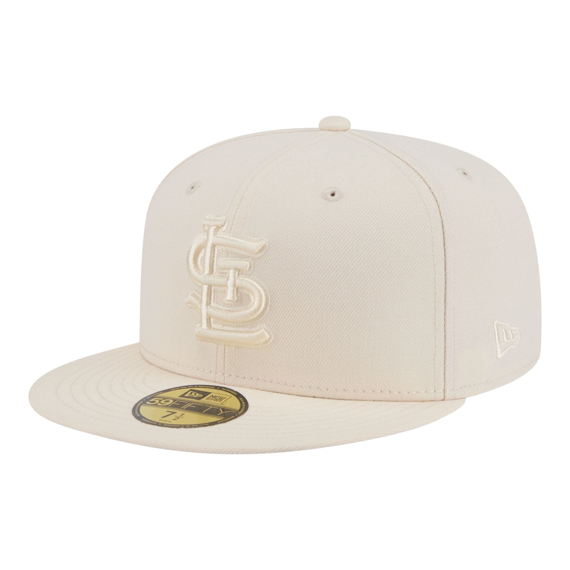 Casquette ajustée New Era crème pour homme, coloris St. Louis Cardinals 59FIFTY