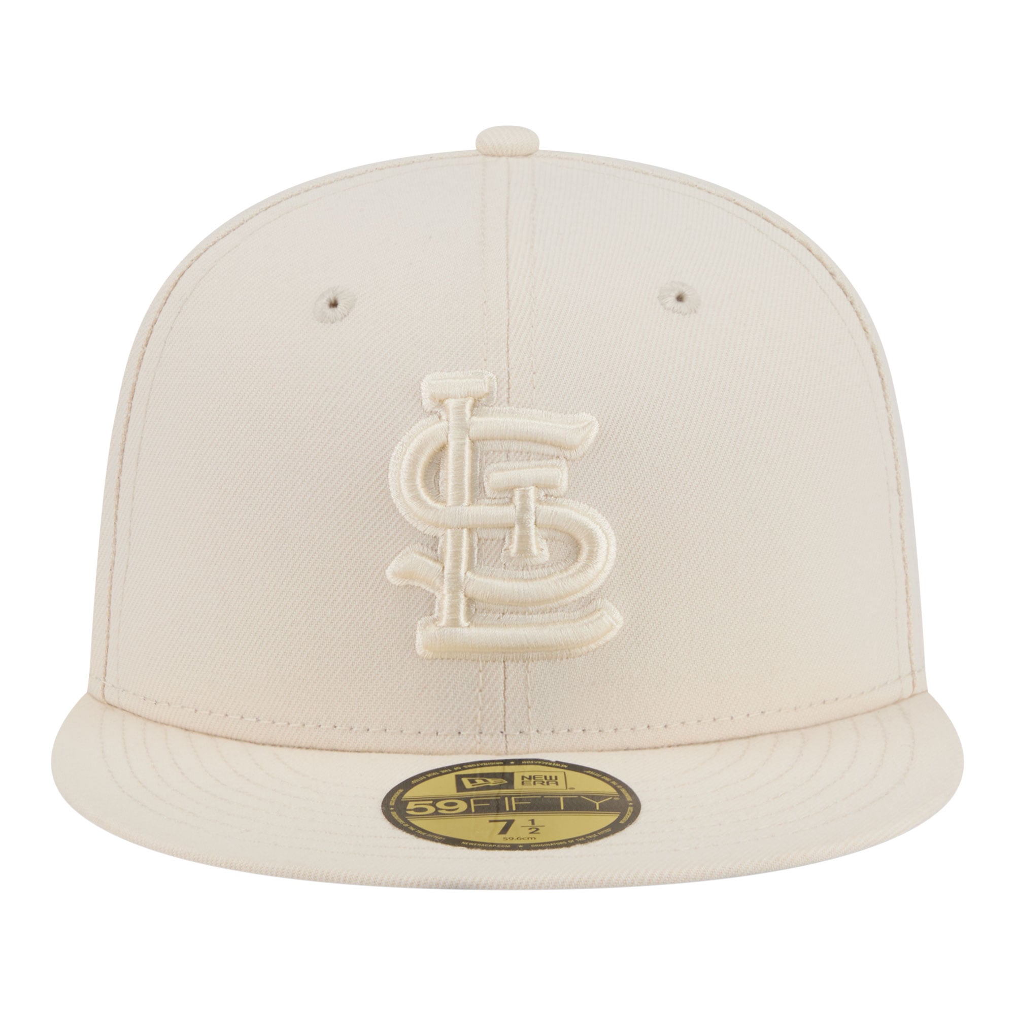 Casquette ajustée New Era crème pour homme, coloris St. Louis Cardinals 59FIFTY