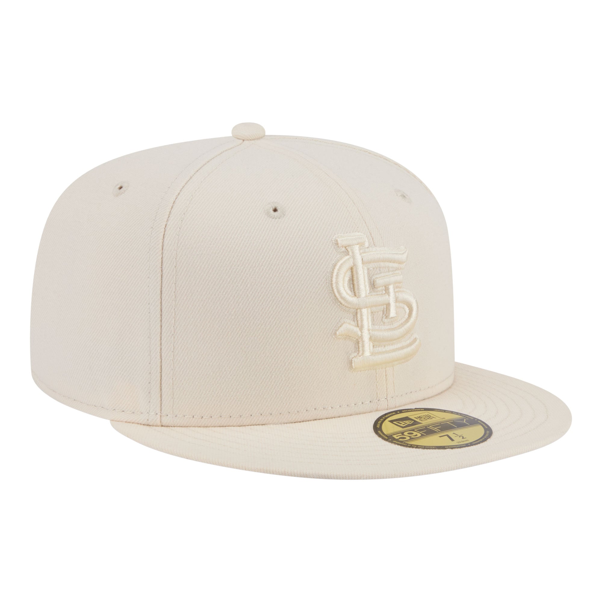 Casquette ajustée New Era crème pour homme, coloris St. Louis Cardinals 59FIFTY