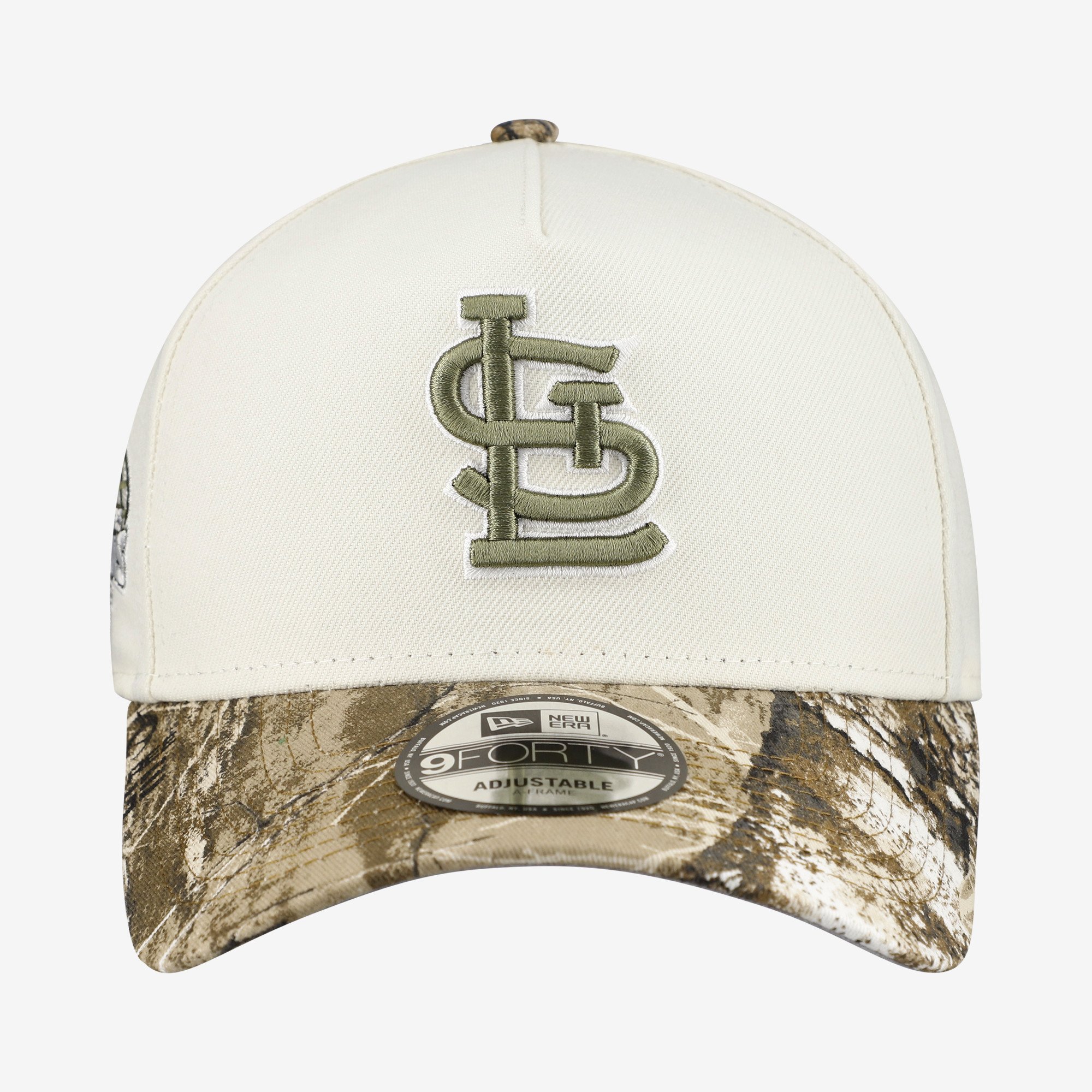 Casquette ajustable New Era crème/camouflage Realtree St. Louis Cardinals 9FORTY pour homme