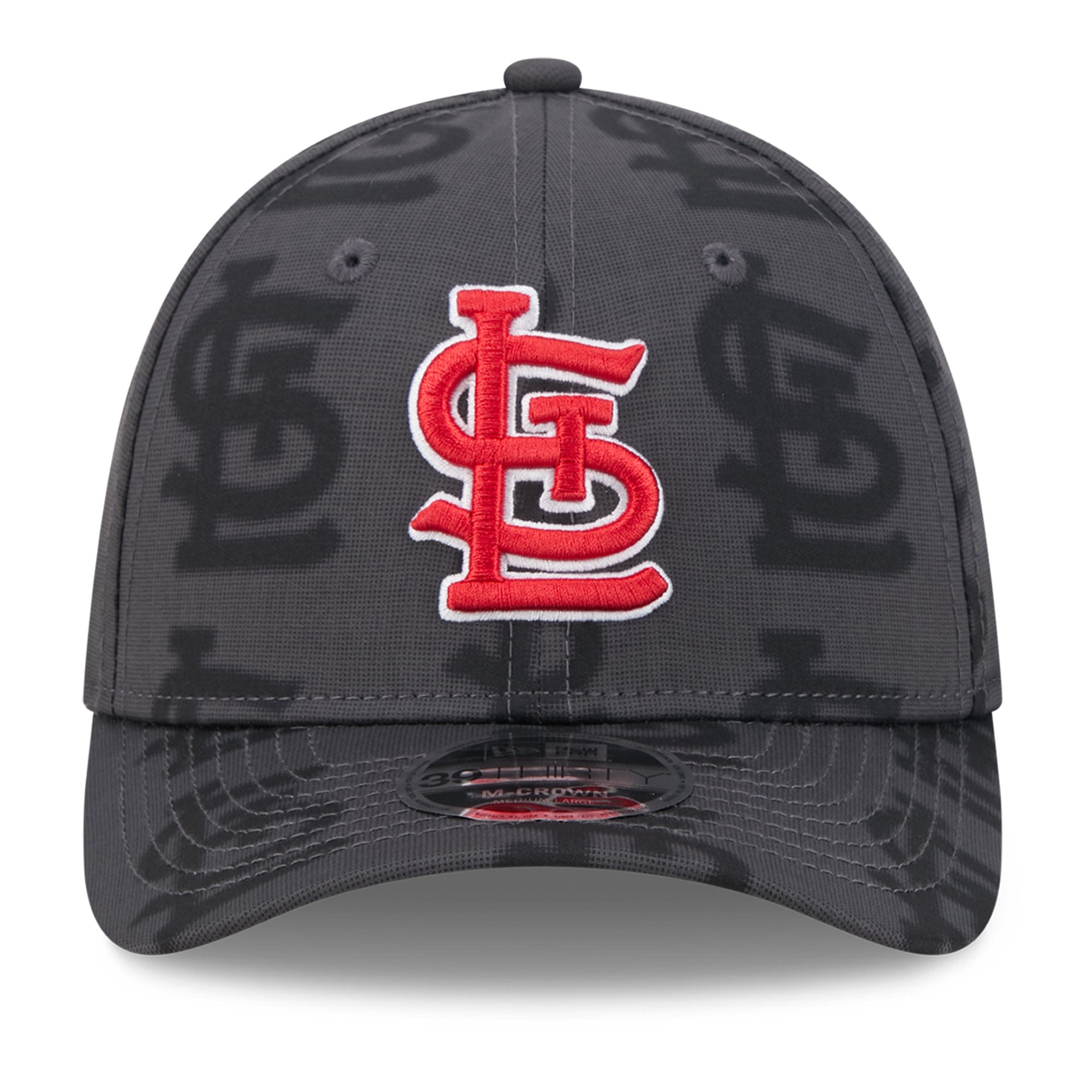 Men's New Era  Gray St. Louis Cardinals Halftone 39THIRTY Flex Hat