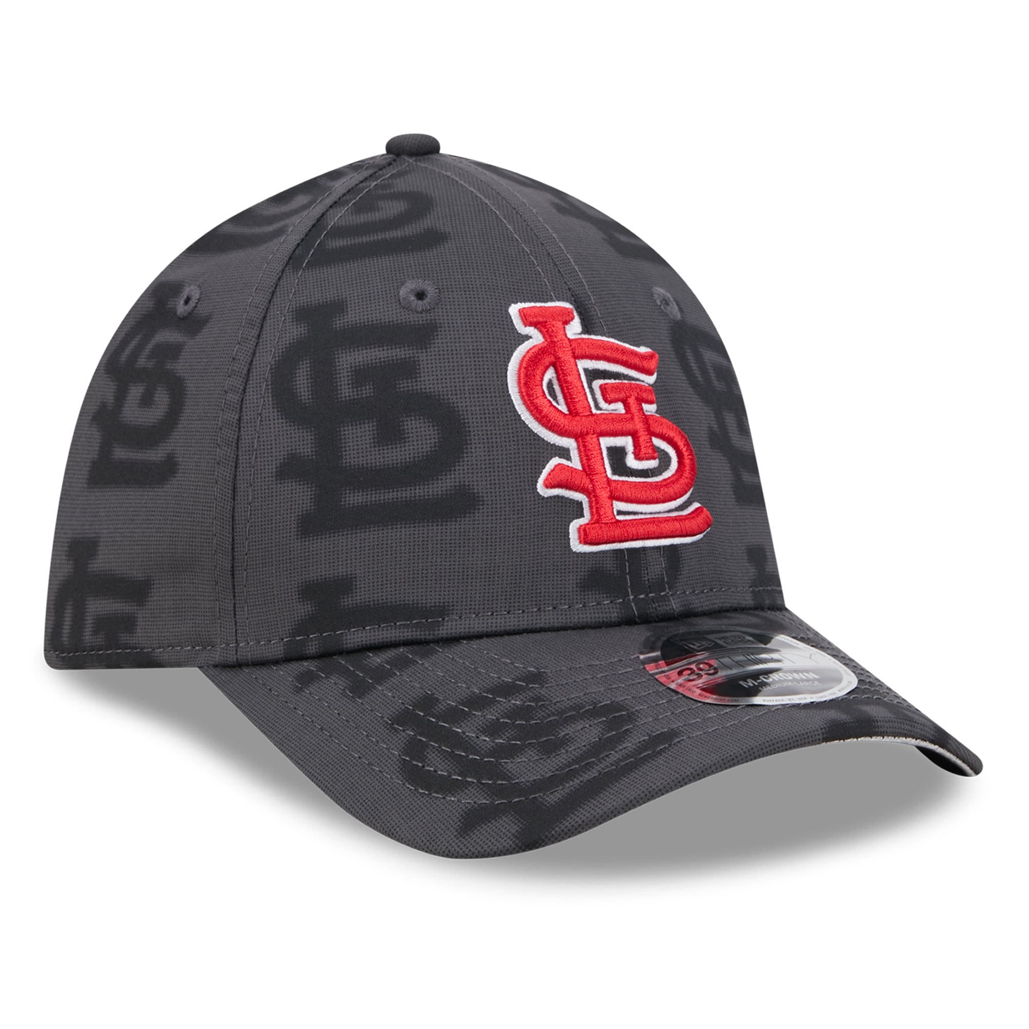 Men's New Era  Gray St. Louis Cardinals Halftone 39THIRTY Flex Hat