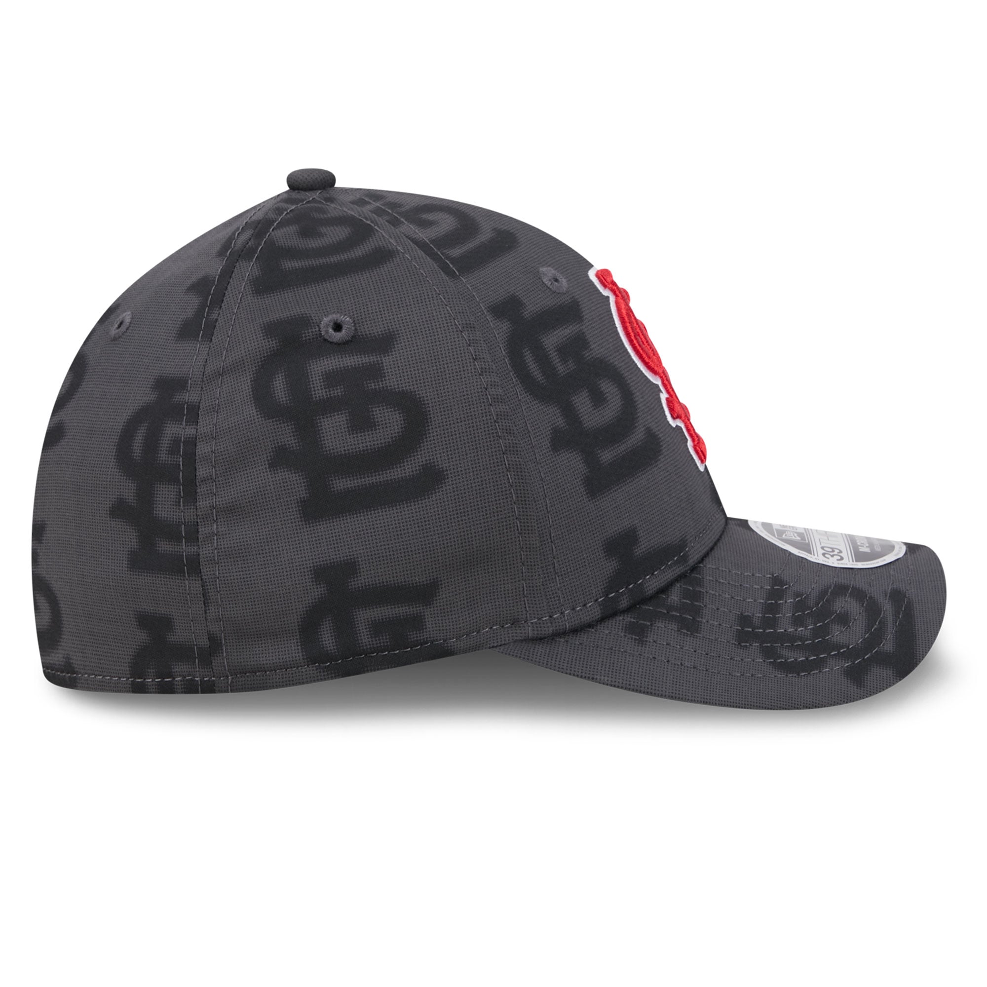 Men's New Era  Gray St. Louis Cardinals Halftone 39THIRTY Flex Hat