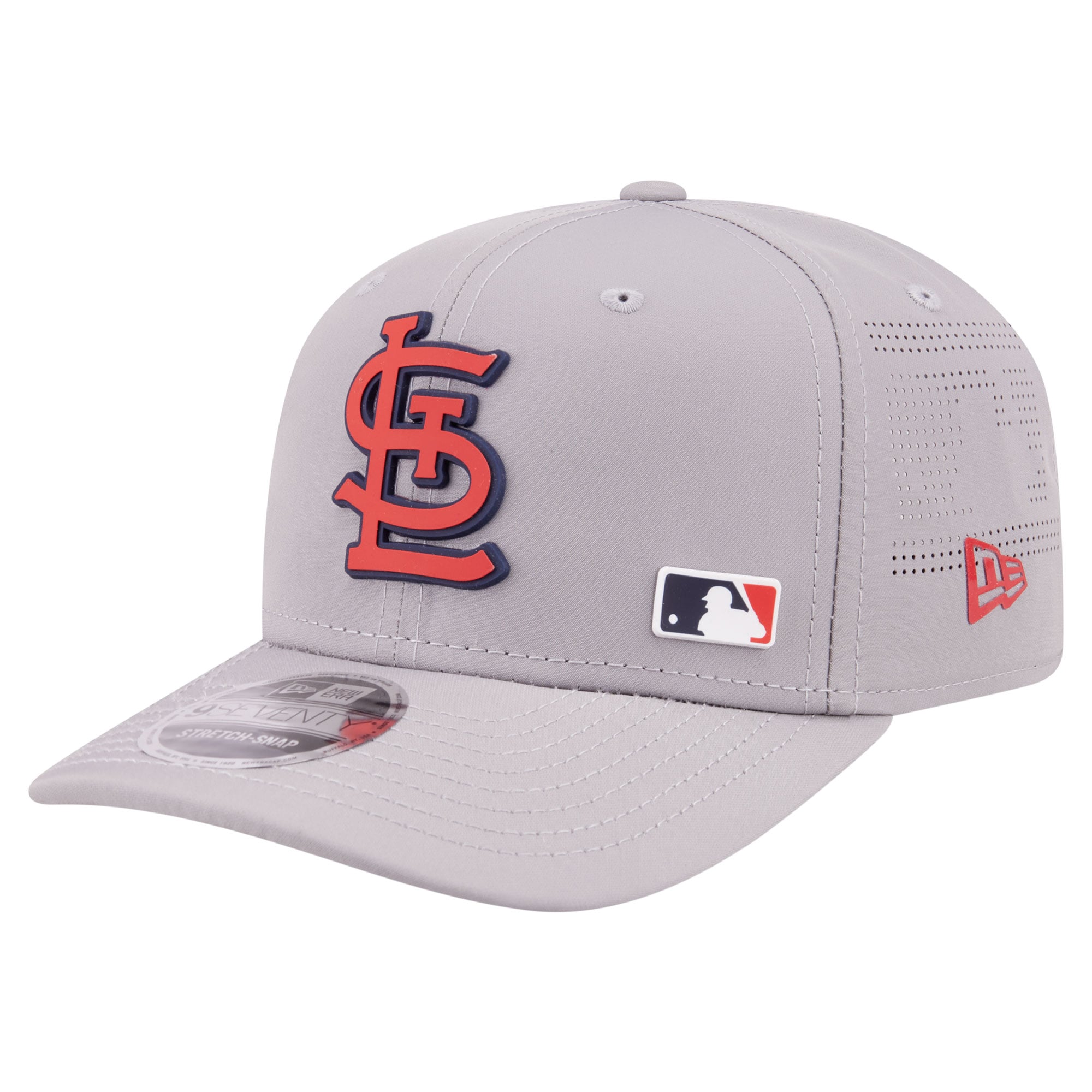 Casquette ajustable New Era grise St. Louis Cardinals 9SEVENTY perforée au laser pour homme