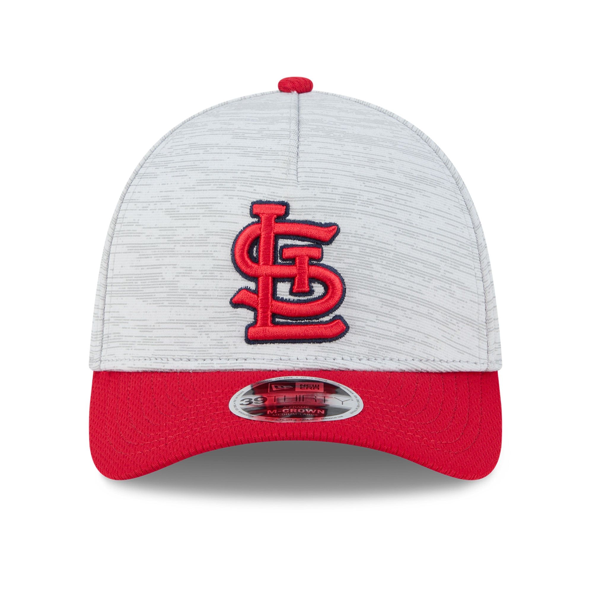 Casquette New Era Tech 39THIRTY Flex grise et rouge des Cardinals de Saint-Louis pour homme