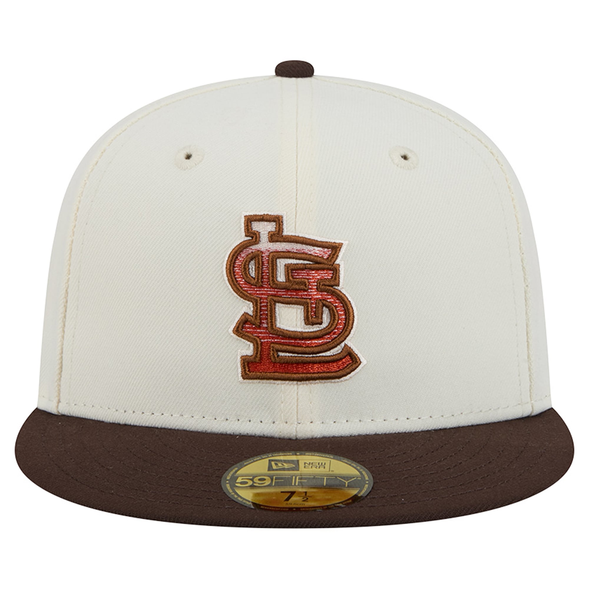 Men's New Era Natural/Brown St. Louis Cardinals Pumpkin Spice 59FIFTY Fitted Hat