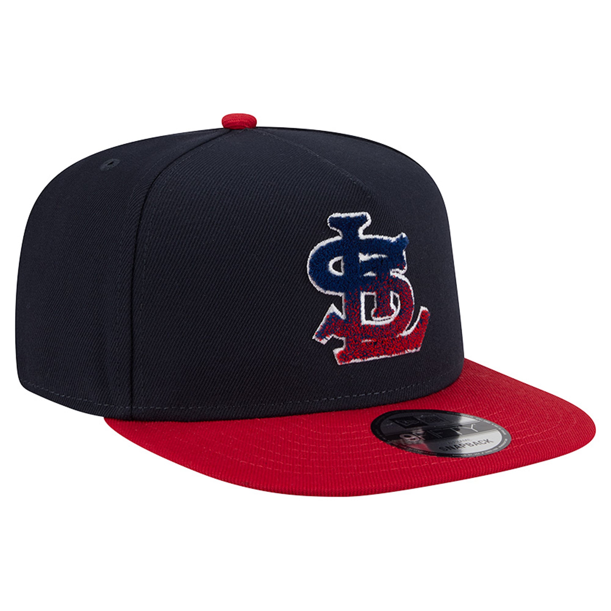 Casquette snapback New Era 9FIFTY pour homme, bleu marine/rouge, motif chenille dégradé St. Louis Cardinals