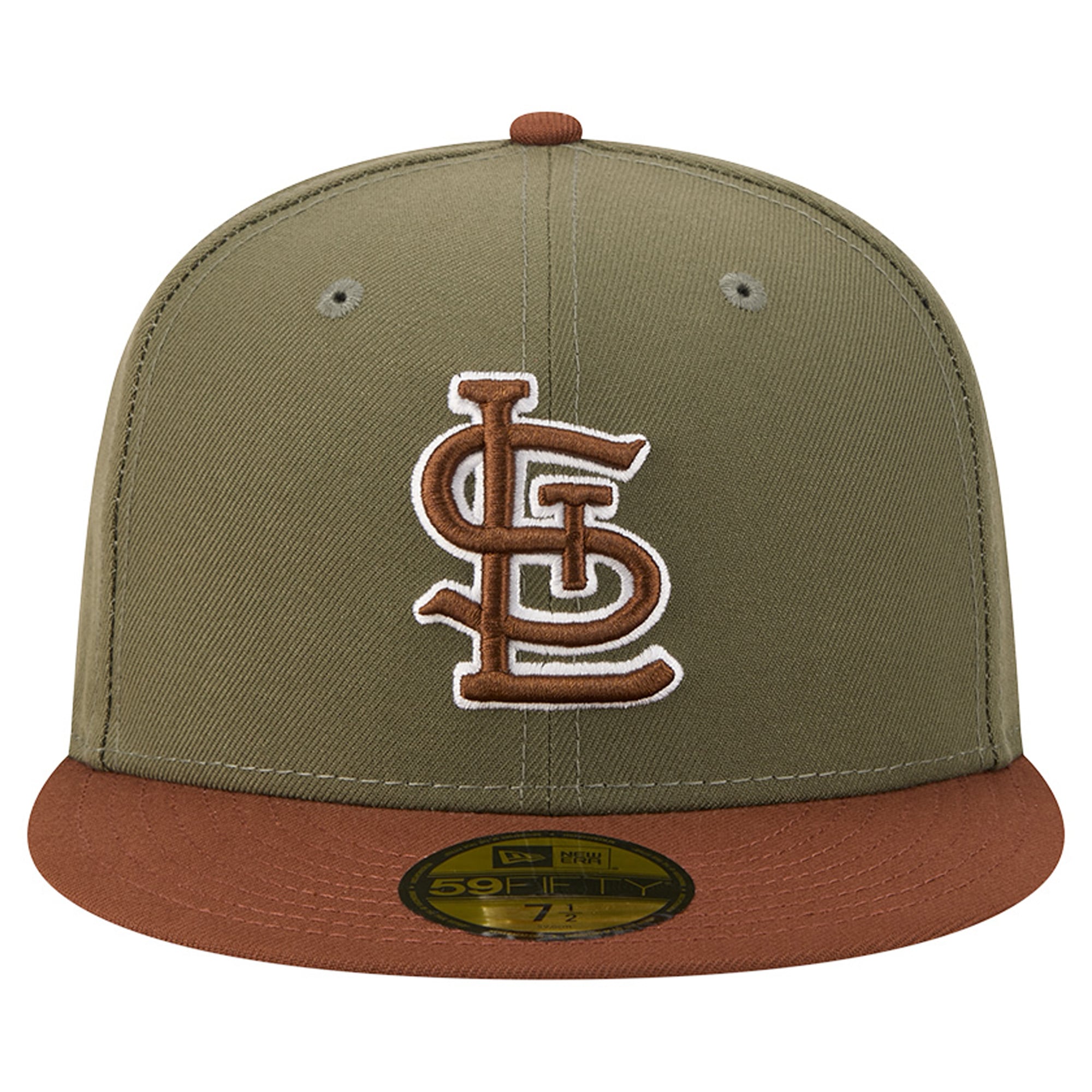 Casquette ajustée New Era 59FIFTY pour homme, coloris olive/marron, St. Louis Cardinals