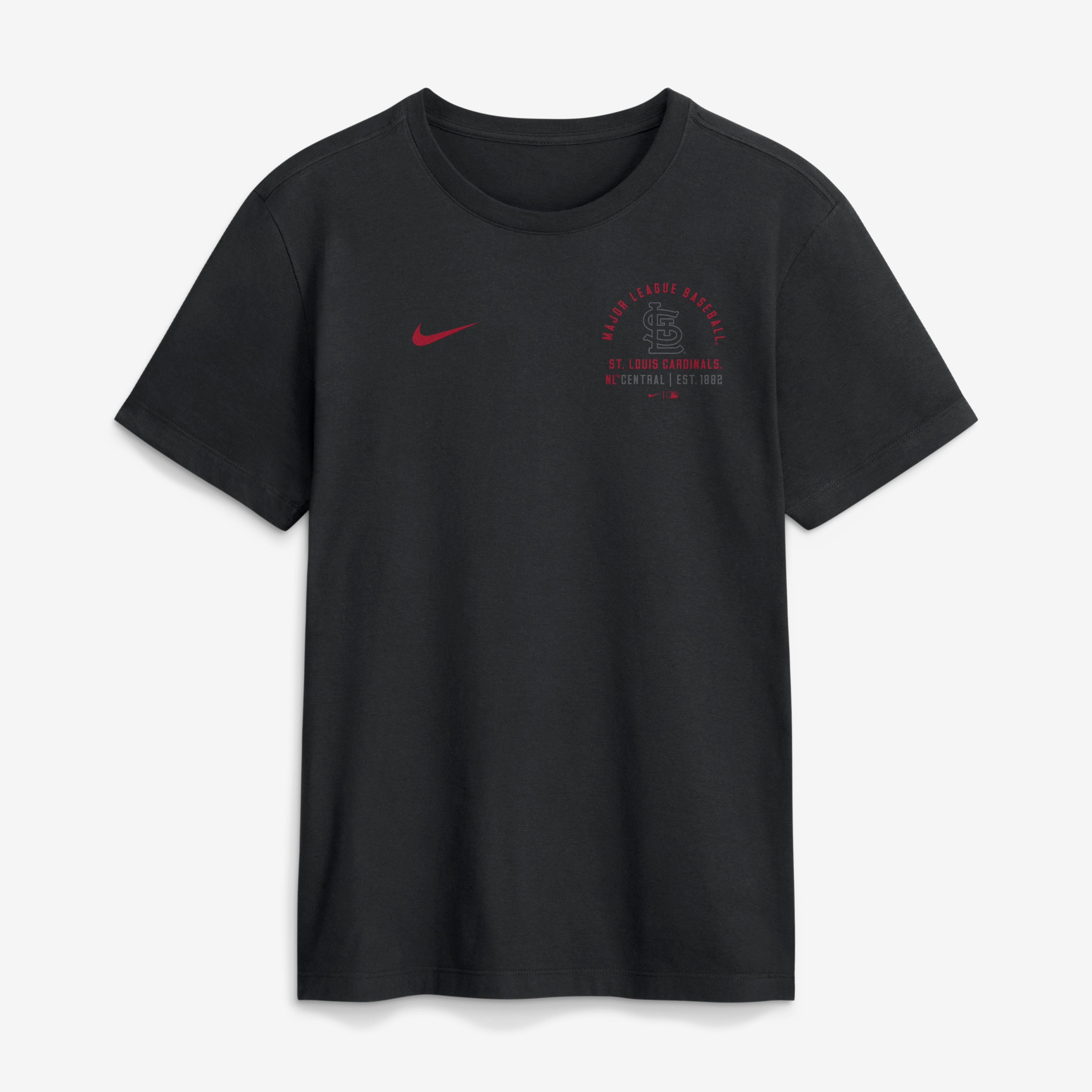 Men's Nike Black St. Louis Cardinals Split Logo T-Shirt