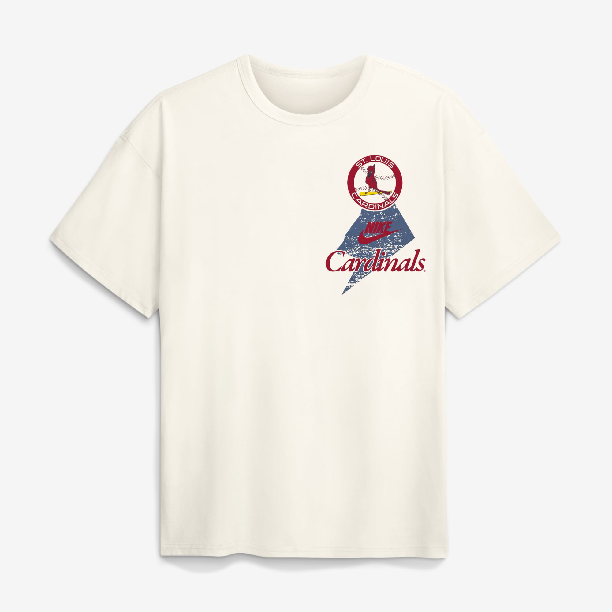T-shirt Nike Max90 Arch Heavyweight couleur crème pour homme, modèle St. Louis Cardinals
