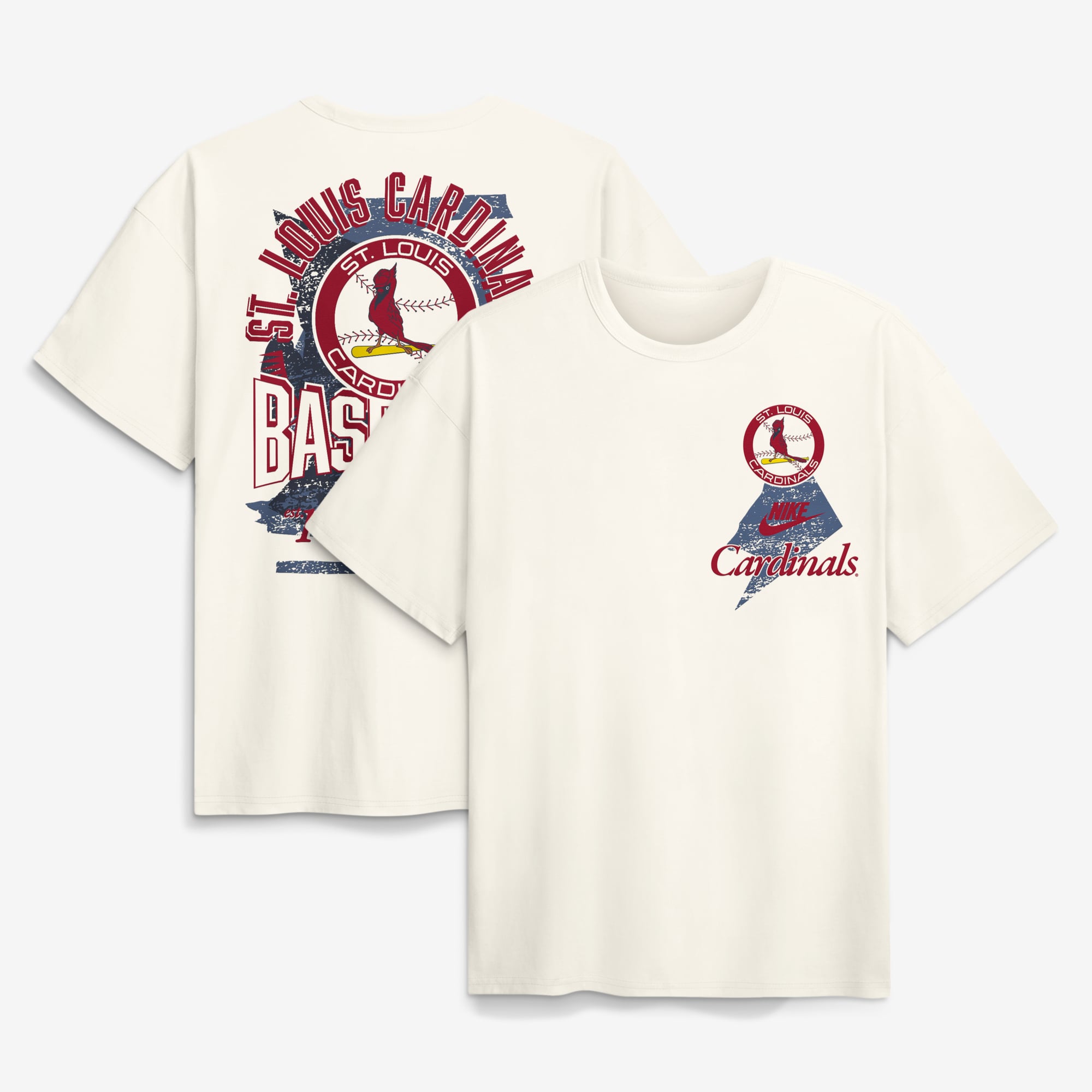 T-shirt Nike Max90 Arch Heavyweight couleur crème pour homme, modèle St. Louis Cardinals