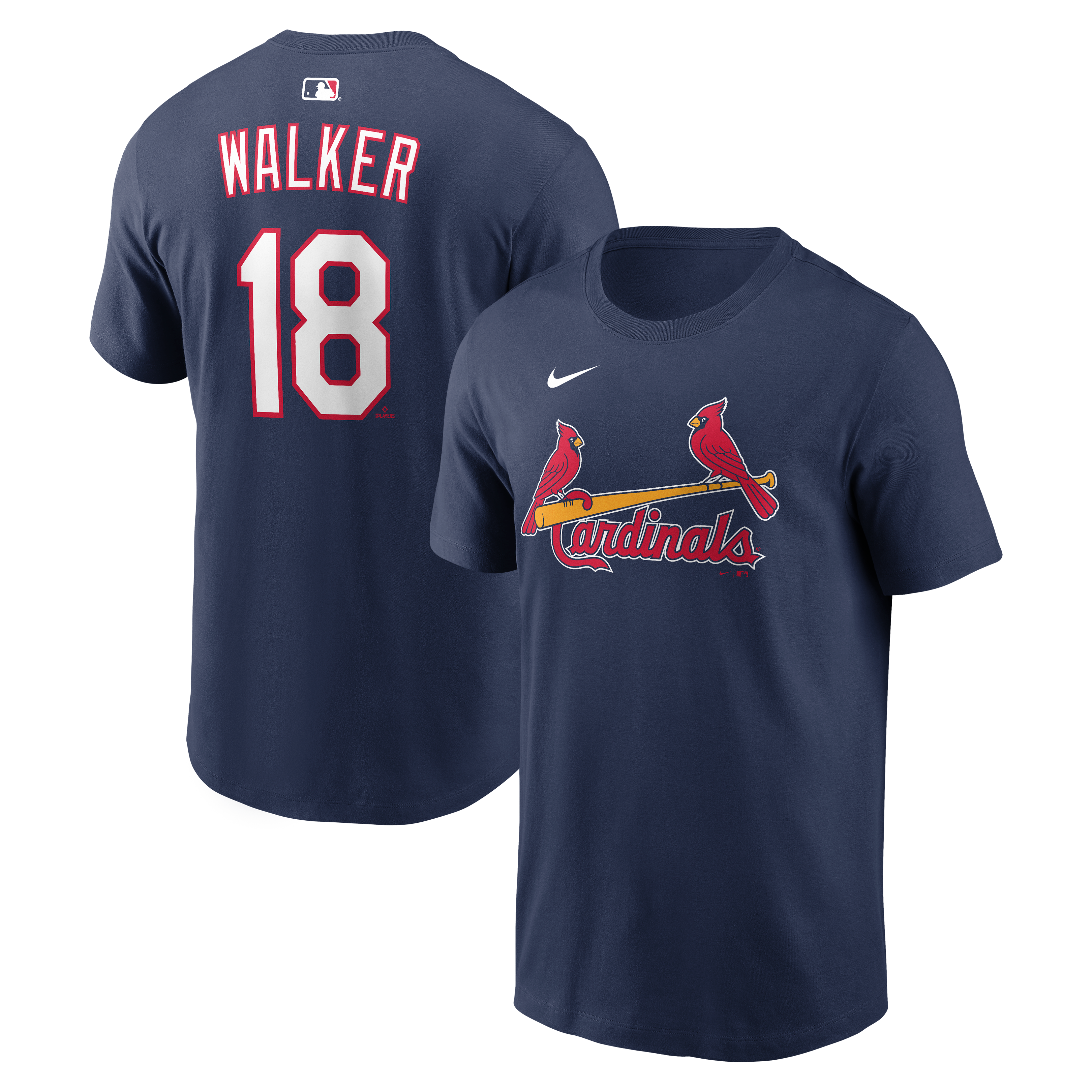 Men's Nike Jordan Walker Navy St. Louis Cardinals Name & Number T-Shirt