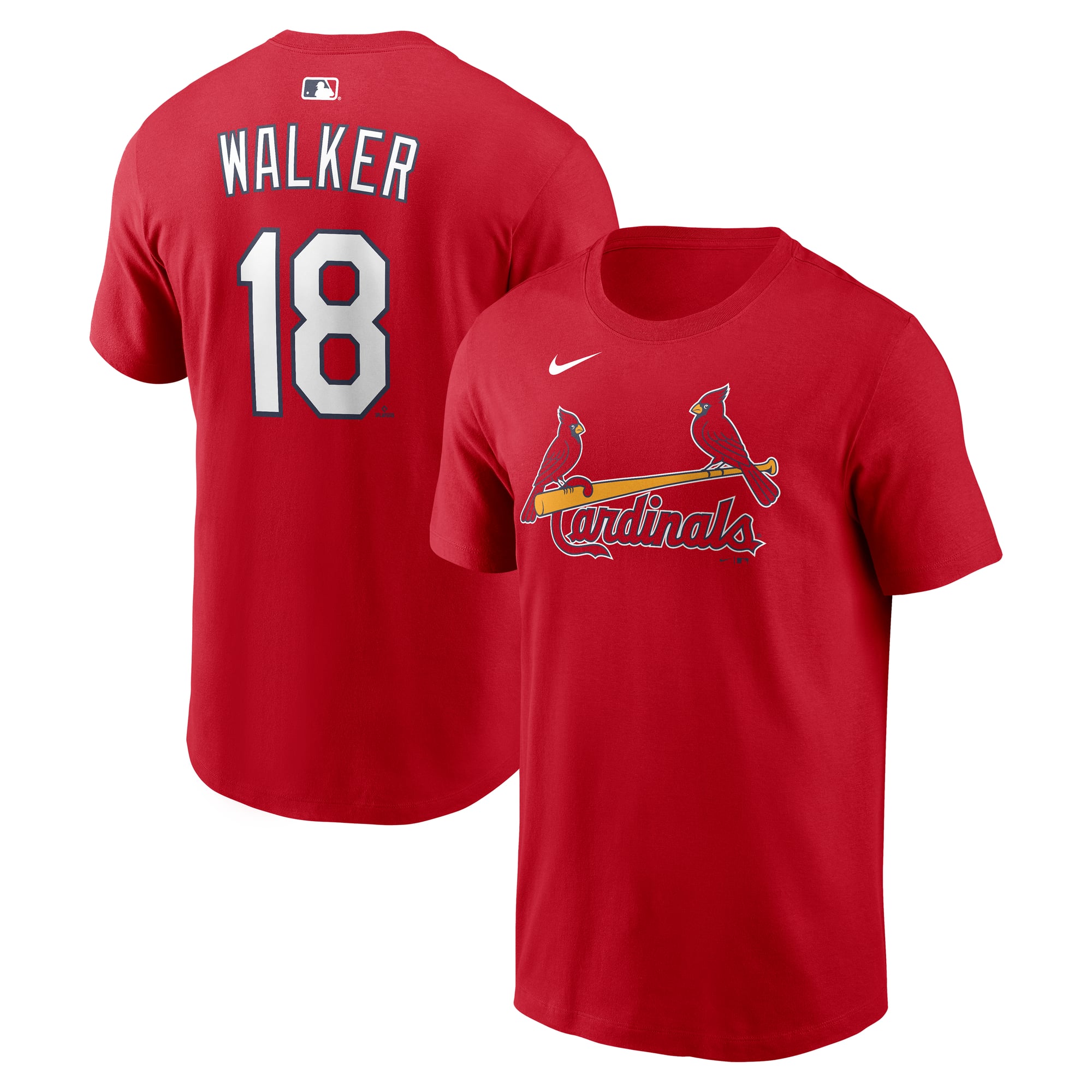 Men's Nike Jordan Walker Red St. Louis Cardinals Name & Number T-Shirt