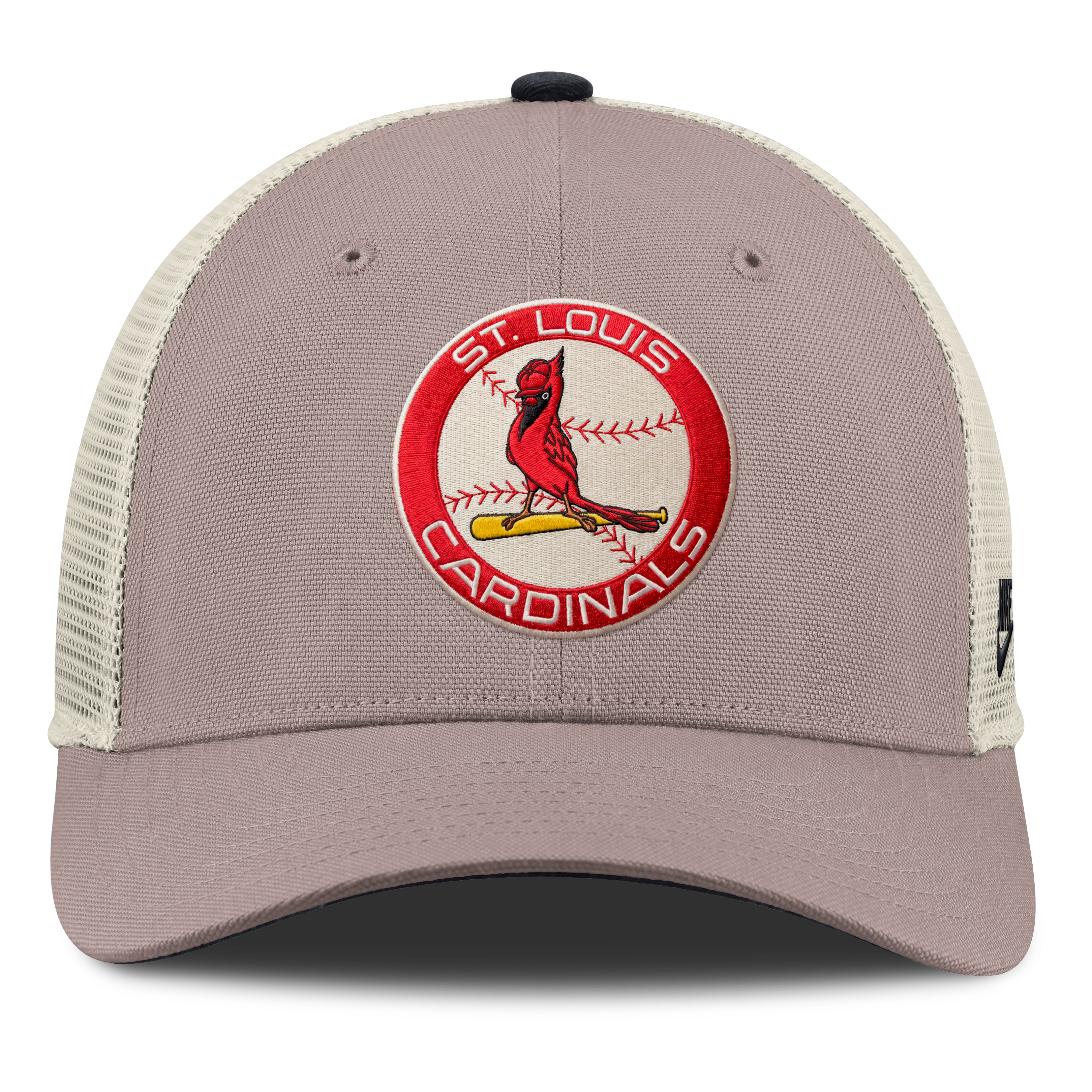 Casquette trucker ajustable Nike kaki St. Louis Cardinals Cooperstown Rise pour homme