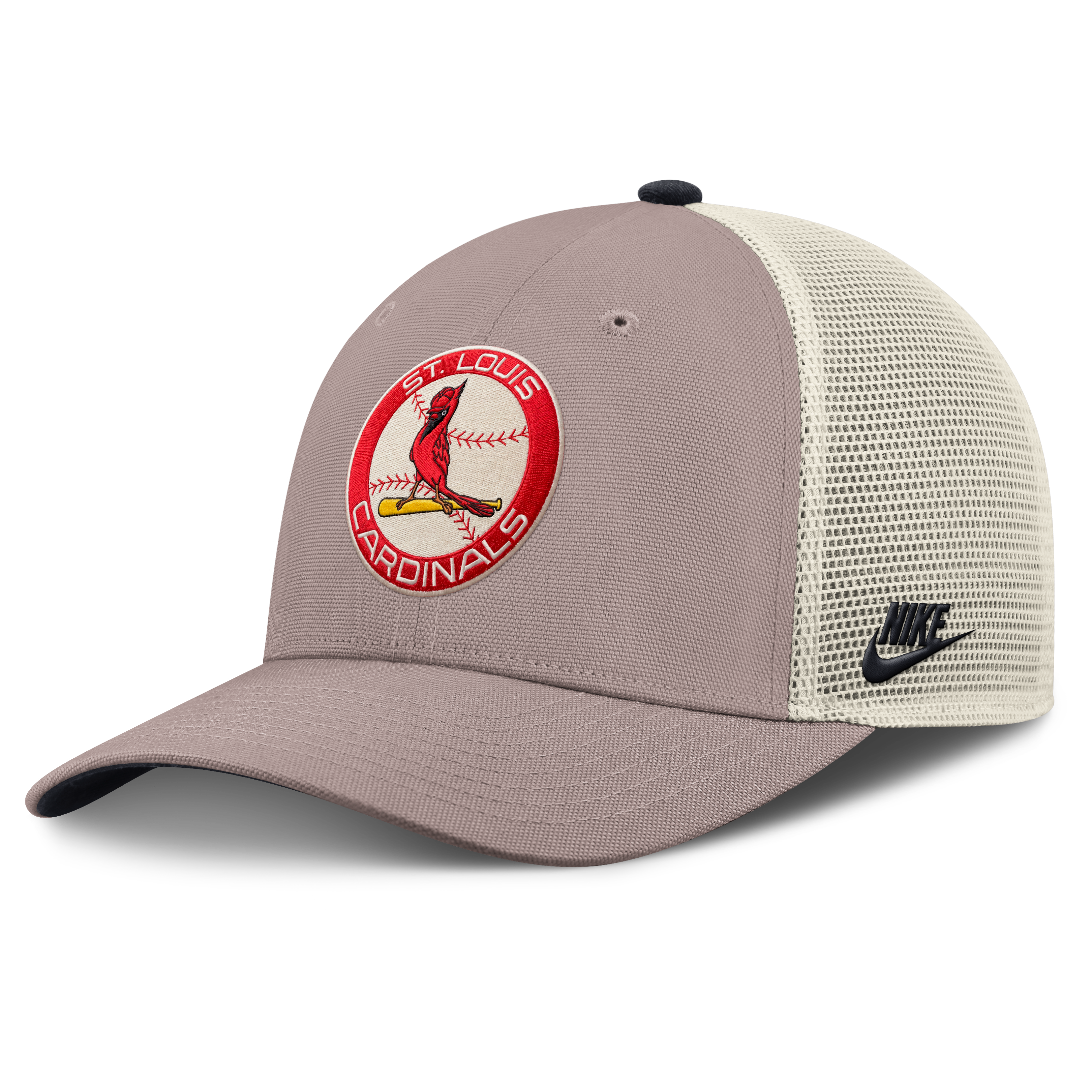 Casquette trucker ajustable Nike kaki St. Louis Cardinals Cooperstown Rise pour homme