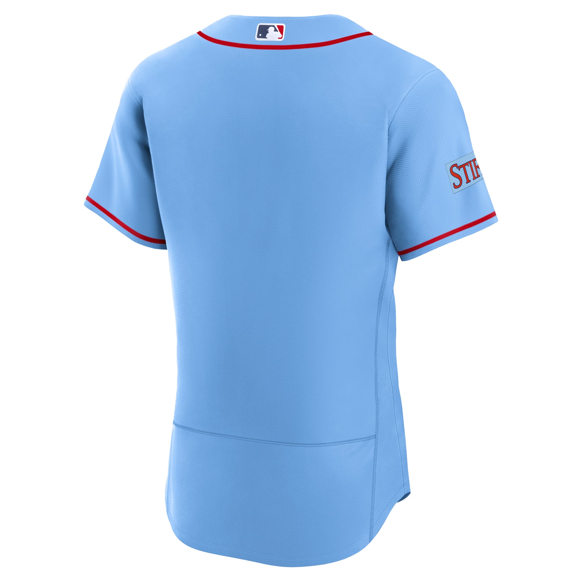 Men's Nike Light Blue St. Louis Cardinals Alternate Sponsor Patch Authentic Jersey