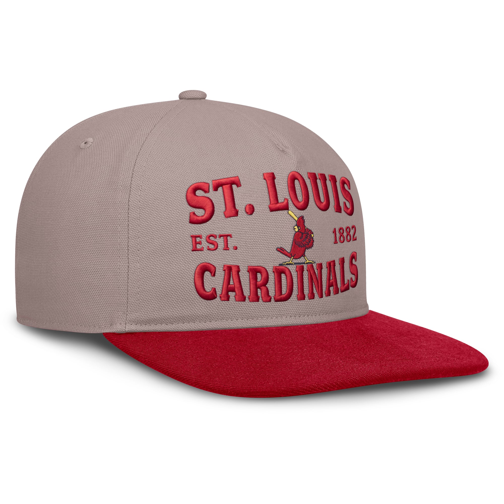 Casquette ajustable Nike St. Louis Cardinals Cooperstown Pro 5 panneaux marron clair/rouge pour homme