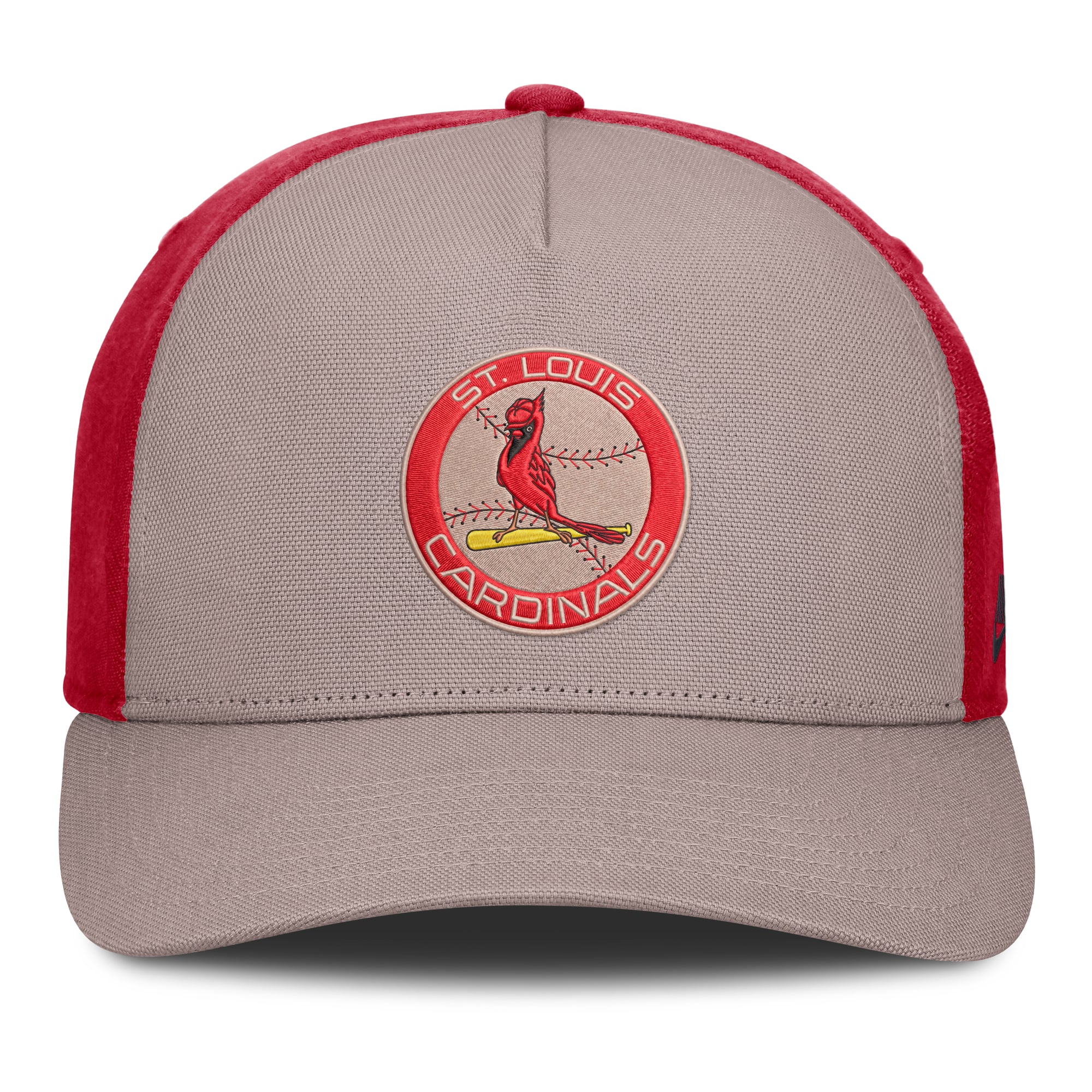 Men's Nike Light Brown/Red St. Louis Cardinals Cooperstown Rise A-Frame Adjustable Hat