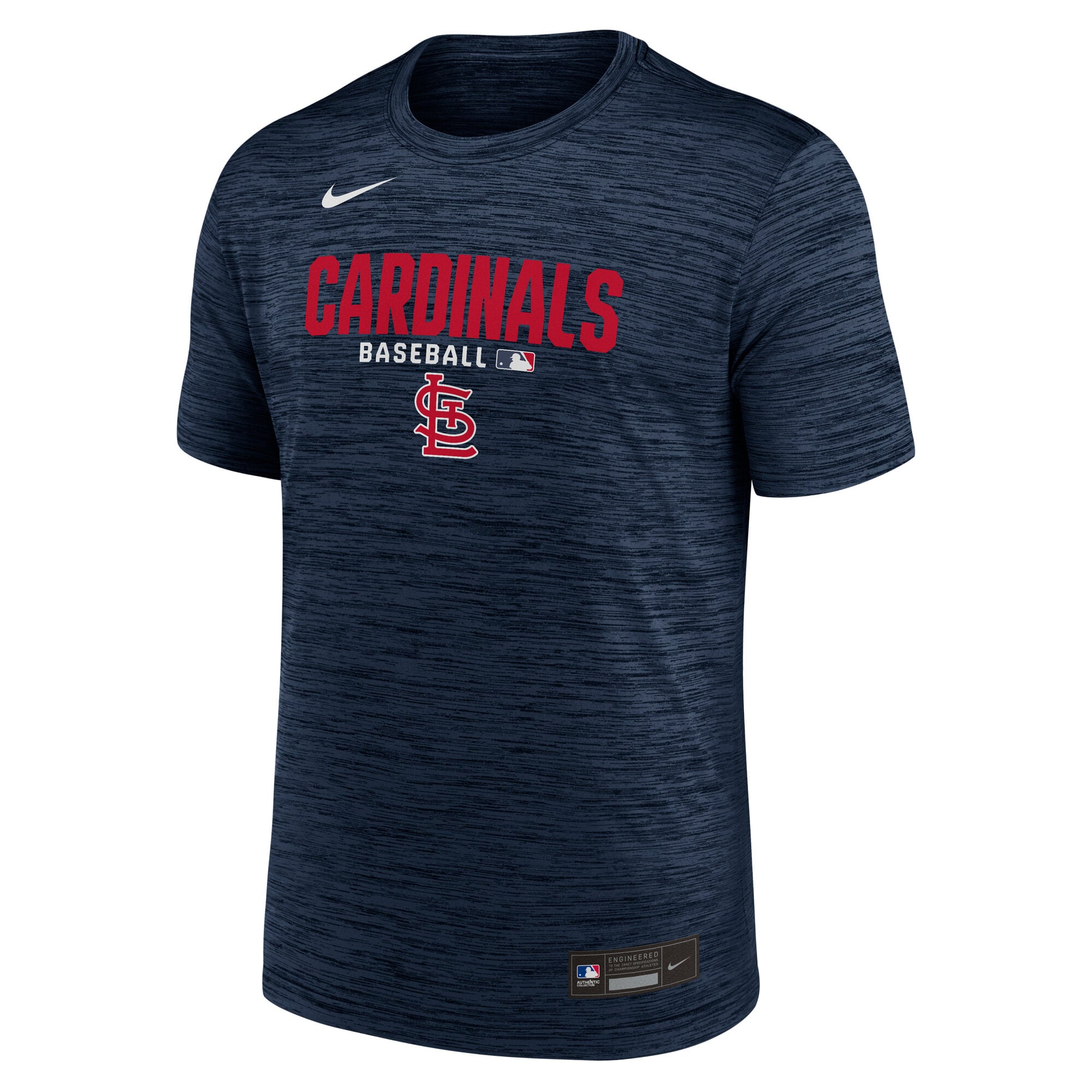 T-shirt Nike Velocity Dri-FIT Authentic Collection pour homme, blanc, St. Louis Cardinals