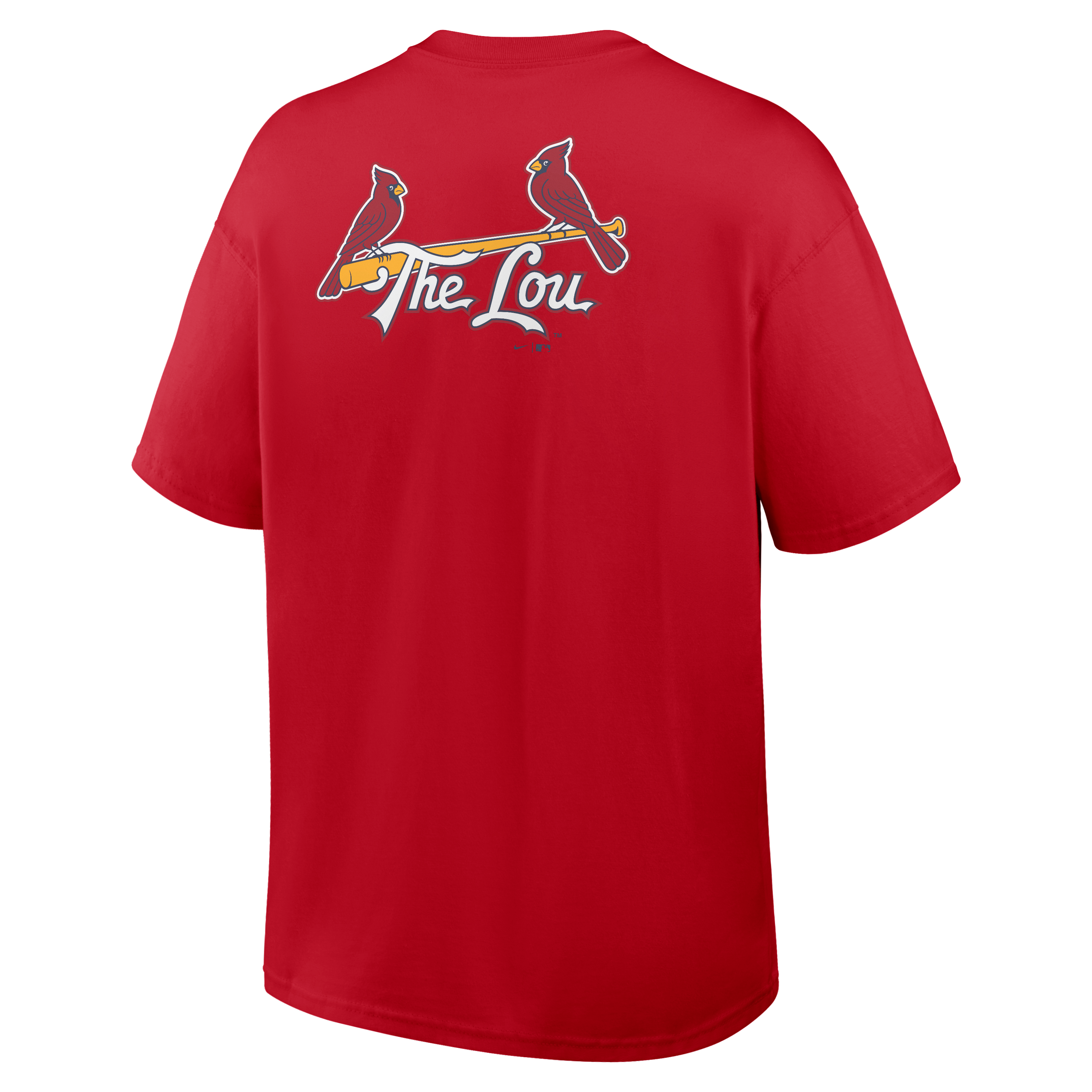 T-shirt à poche Nike City Connect Max90 rouge pour homme, modèle St. Louis Cardinals.