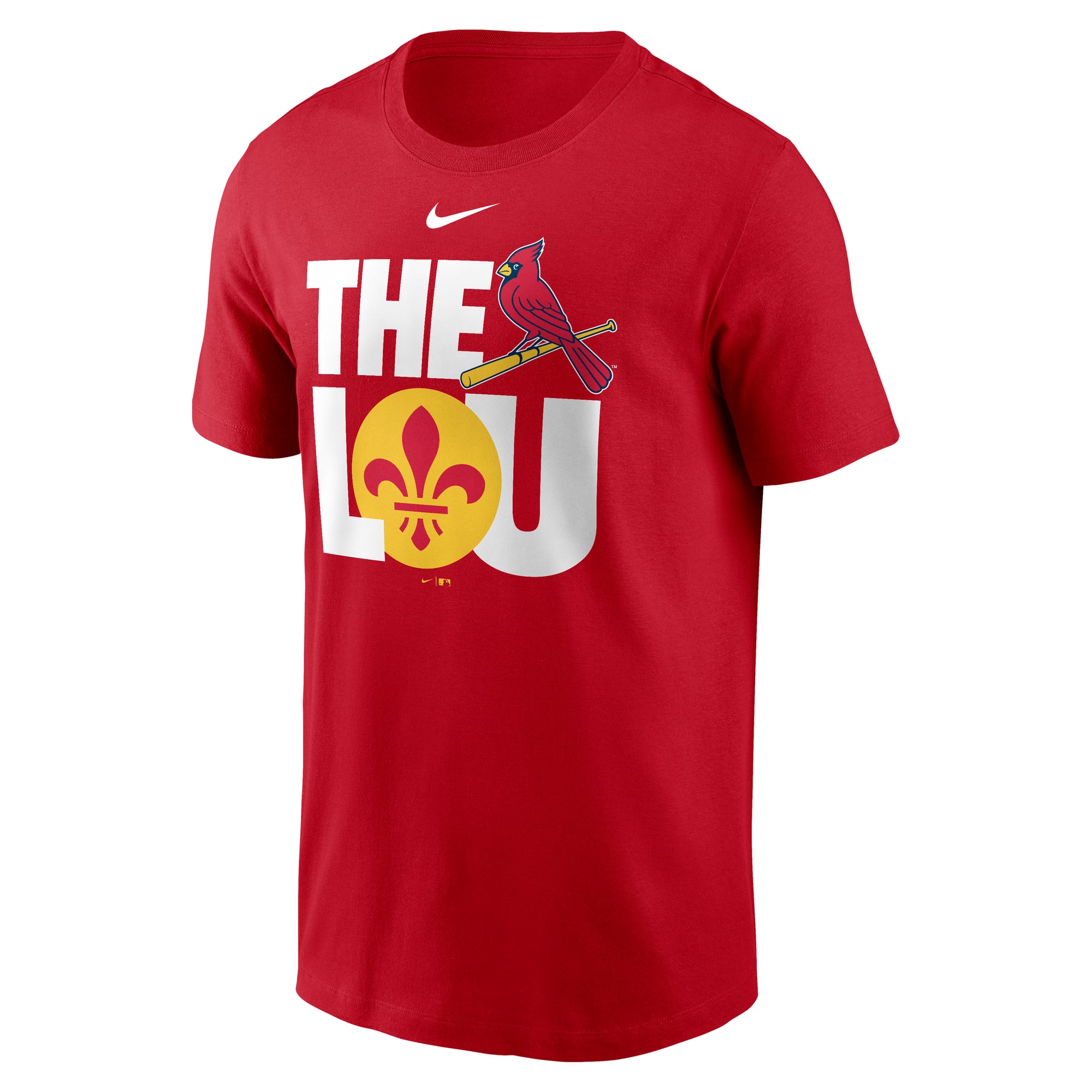 T-shirt graphique Nike rouge pour homme, motif « The Lou » des Cardinals de Saint-Louis