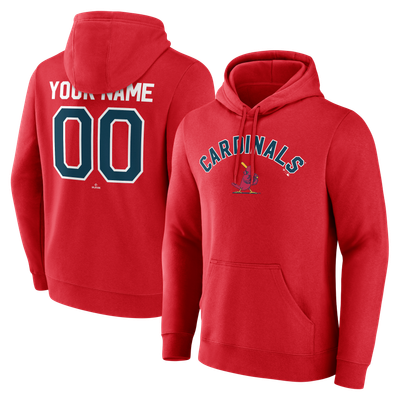 St. Louis Cardinals Cooperstown Collection Winning Streak Personalized Name & Number Hoodie - Red