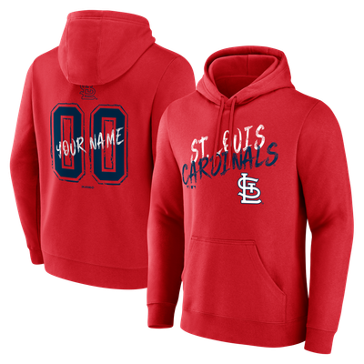St. Louis Cardinals Hustle Personalized Name & Number Hoodie - Red