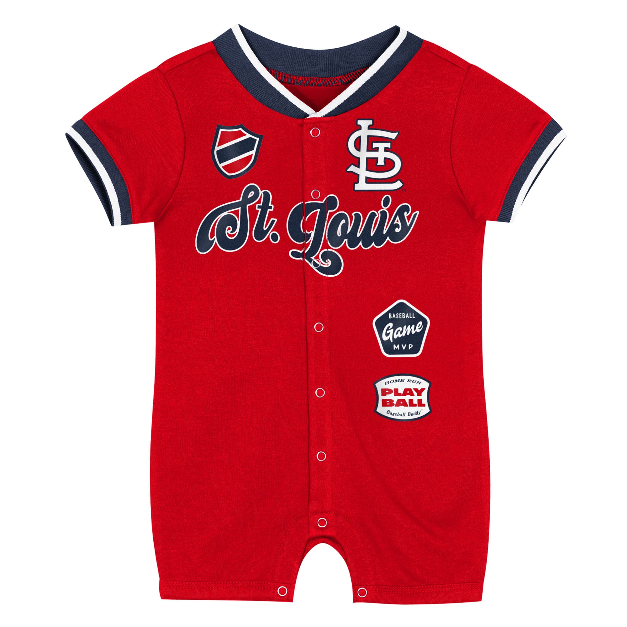 Grenouillère à pinces pour nouveau-né Outerstuff rouge des Cardinals de Saint-Louis