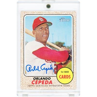 Orlando Cepeda St. Louis Cardinals Autographed 2017 Topps Heritage Real One #ROA-OC Card