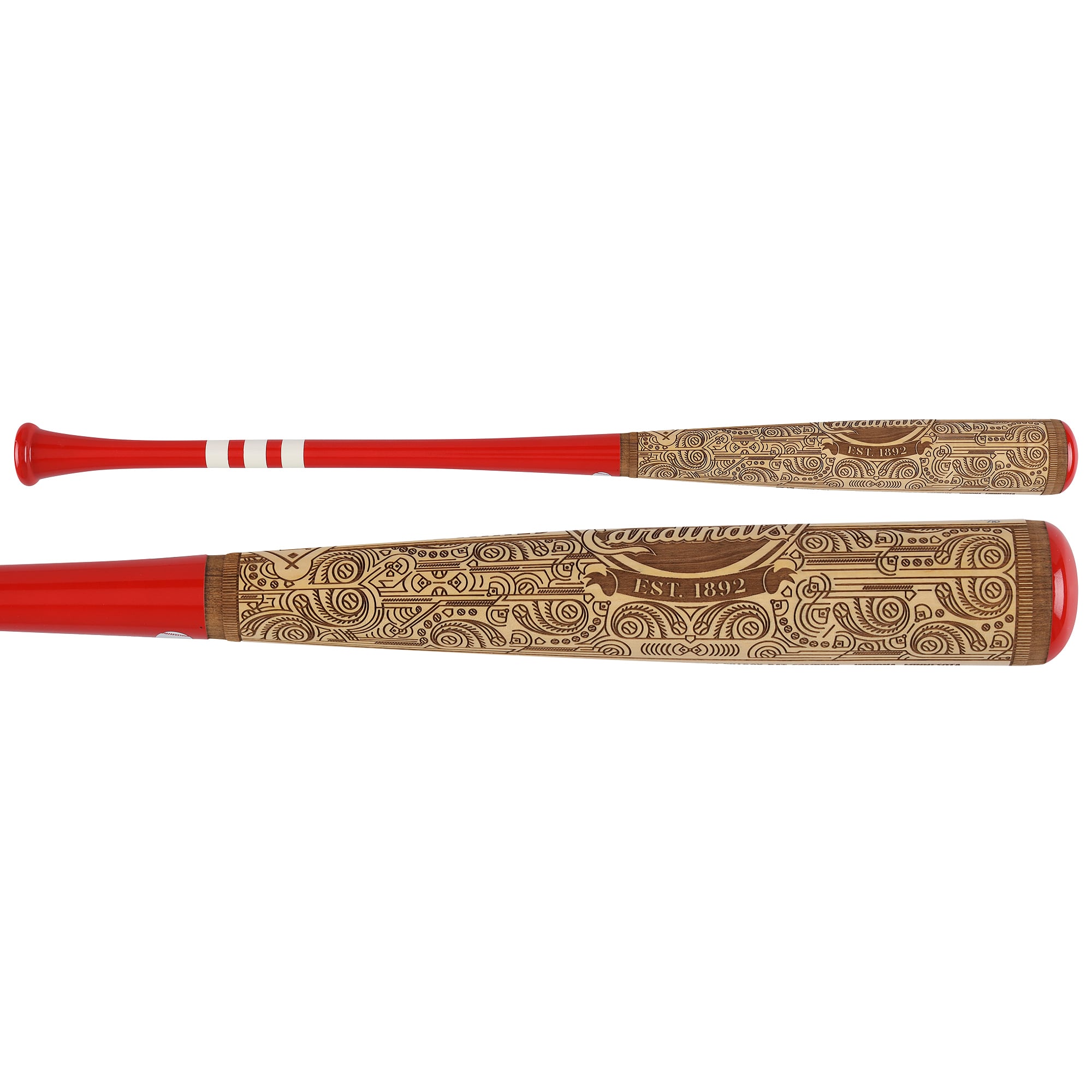 Bâton de baseball Pillbox Bat Company Mural Series autographié par Ozzie Smith, joueur des Cardinals de Saint-Louis, avec inscriptions multiples - Édition limitée n° 10/10