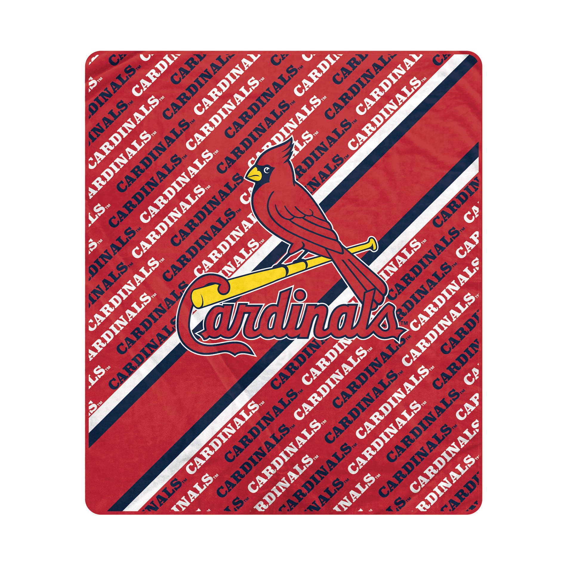 Couverture ultra douce Pegasus St. Louis Cardinals, 152 x 178 cm (diagonale), doublée et ornée du logo.