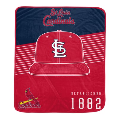 St. Louis Cardinals Pegasus Block Stripe Logo 50" x 60" Ultra Soft Blanket