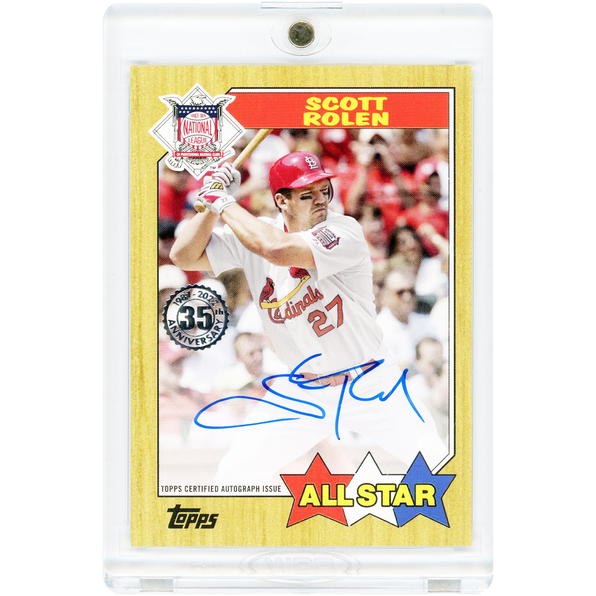 Carte autographiée de Scott Rolen (St. Louis Cardinals) 2022 Topps 1987 Topps All Star Design #87ASA-SR